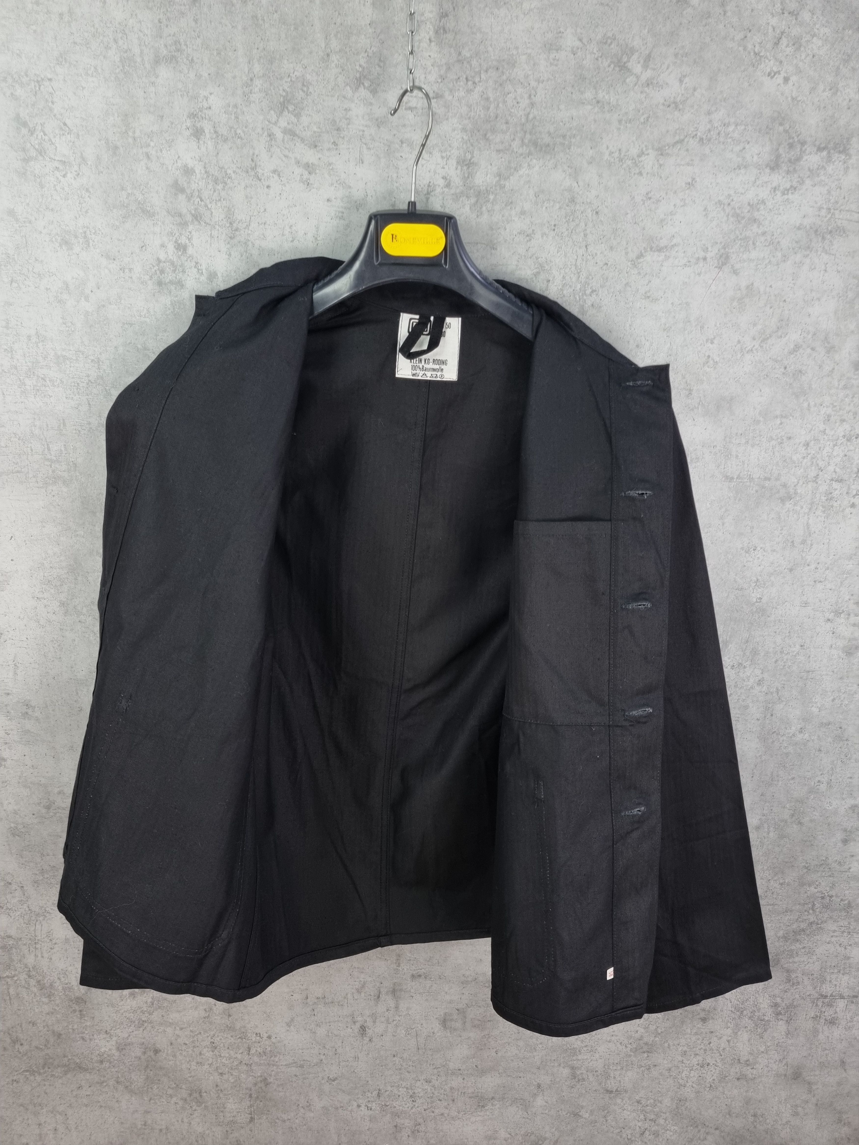 Le Laboureur × Vetra 80s Rare Black Worker Vintage French Chore Jacket Size US M / EU 48-50 / 2 - 13 Thumbnail