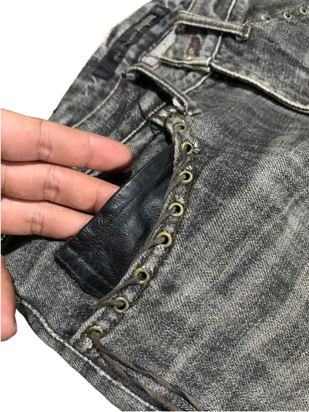If Six Was Nine Schlussel leather laces pocket bootcut jeans Size US 29 - 6 Thumbnail