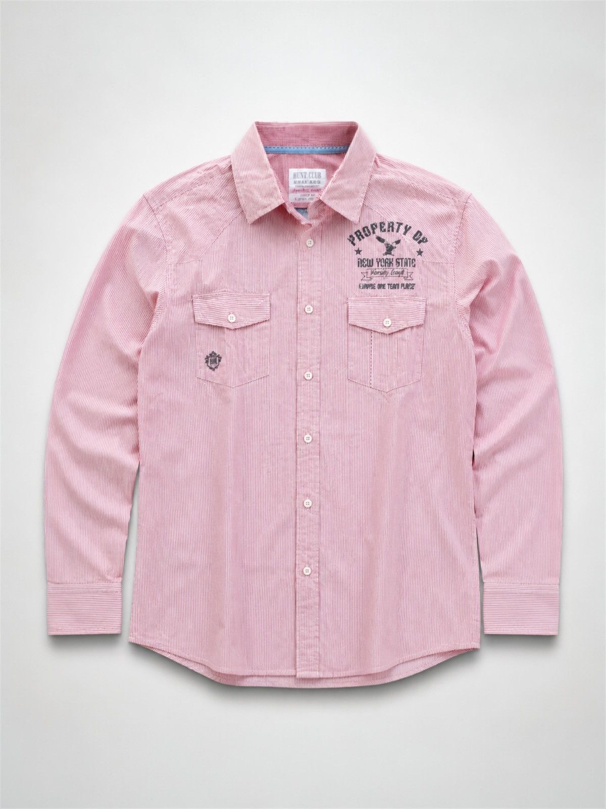 Japanese Brand Hunt City Gothic Button Shirt Soft Pink Stripe Tokyo Style Size US L / EU 52-54 / 3 - 1 Thumbnail