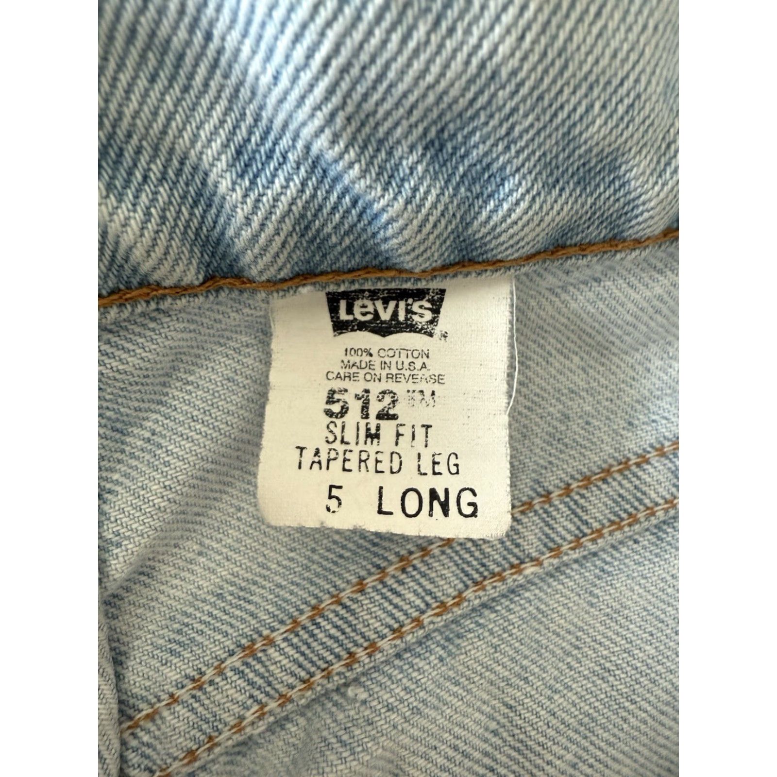Levi's VINTAGE Levi's 512 Slim Jeans Womens Size 5 Long 25x30 Denim Blue 80s 90s Retro Logo City Size 27" / US 4 / IT 40 - 4 Thumbnail