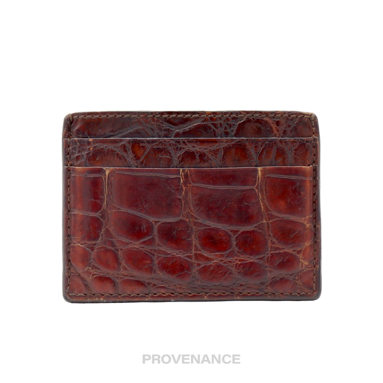 Gucci 🔴 Gucci Card Holder Wallet - Crocodile Leather Size ONE SIZE - 2 Thumbnail