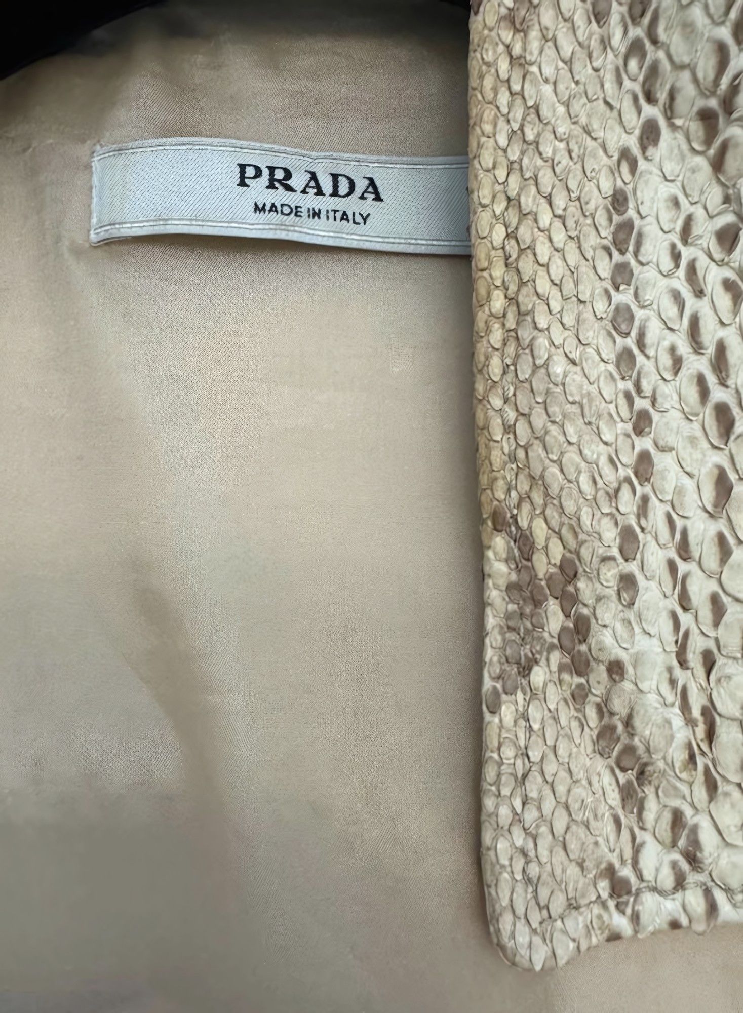 Prada S/S 2004 RUNWAY REAL PYTHON SKIN LEATHER COAT Size M / US 6-8 / IT 42-44 - 6 Thumbnail