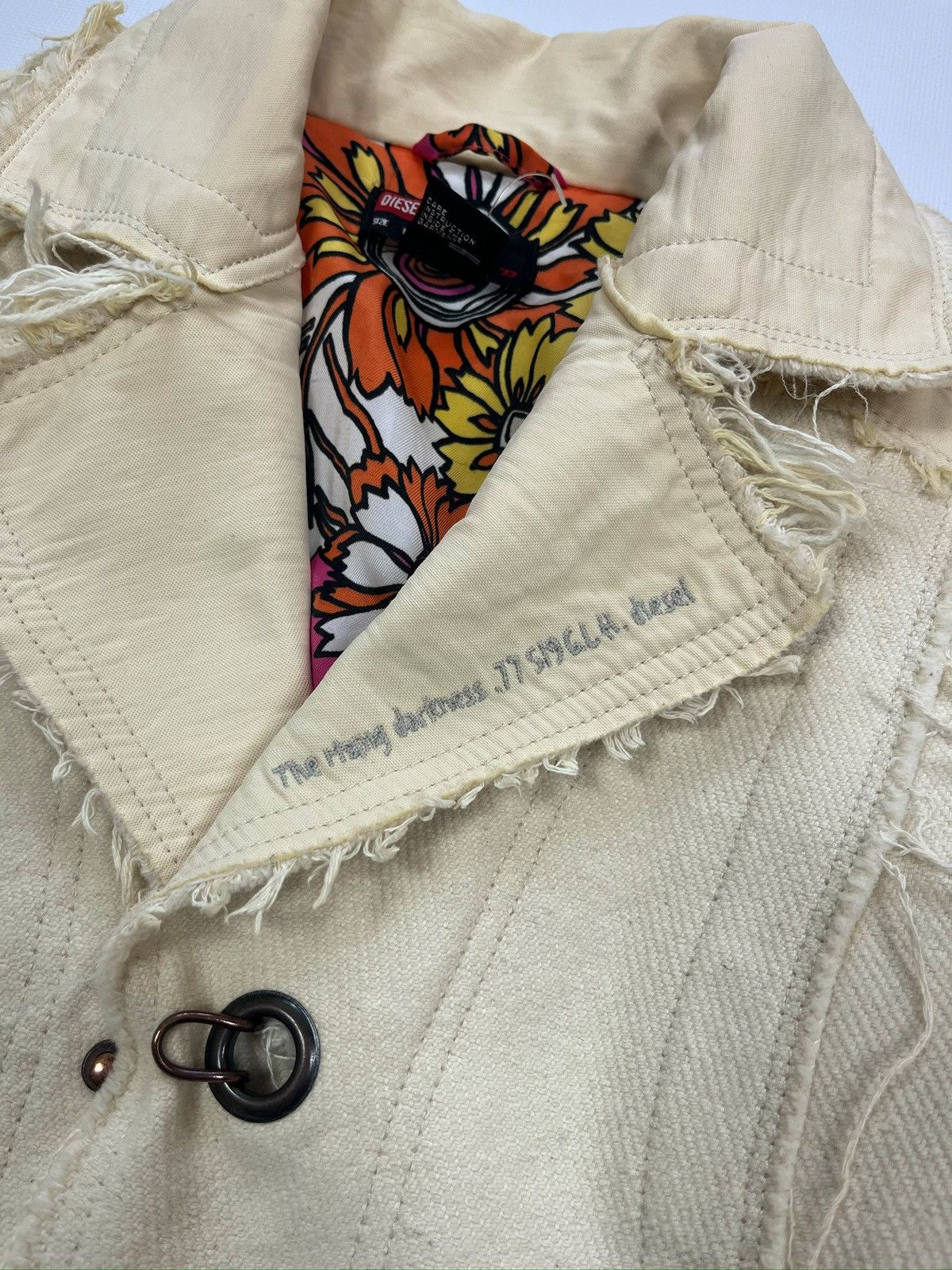 Diesel Diesel Trench Coat Denim Wool Grunge Y2K Vintage Size M Size M / US 6-8 / IT 42-44 - 14 Thumbnail