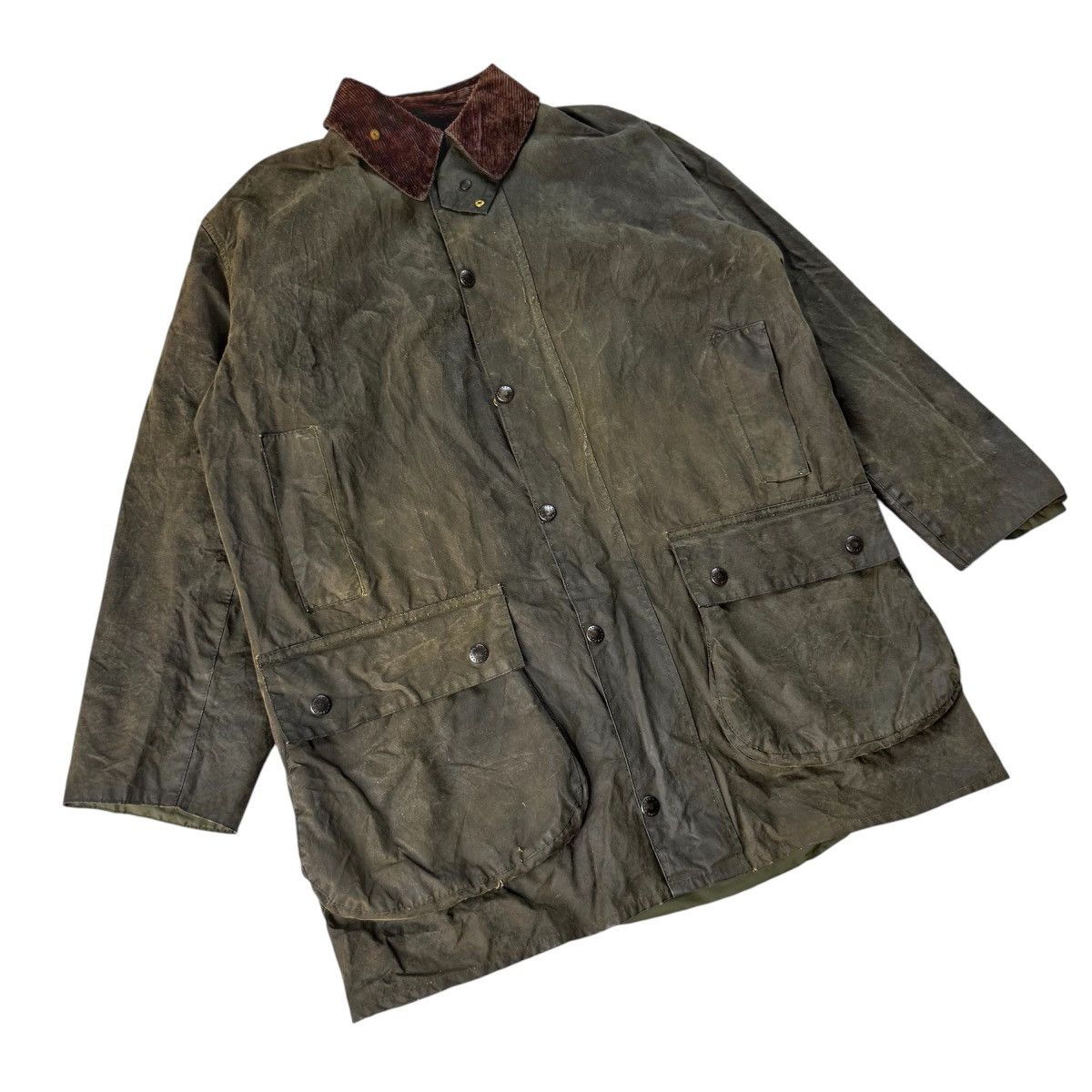 Barbour Vintage Barbour Northumbria Waxed Jacket 3 Crest Size US L / EU 52-54 / 3 - 3 Thumbnail