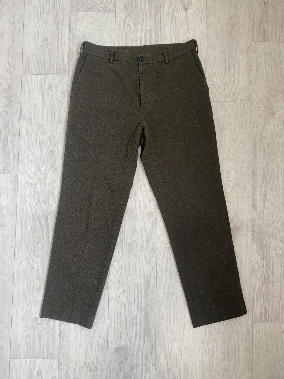 JW Anderson × Uniqlo JW Anderson x Uniqlo olive tuck wool pants Size M Mens Size US 32 / EU 48 - 1 Thumbnail