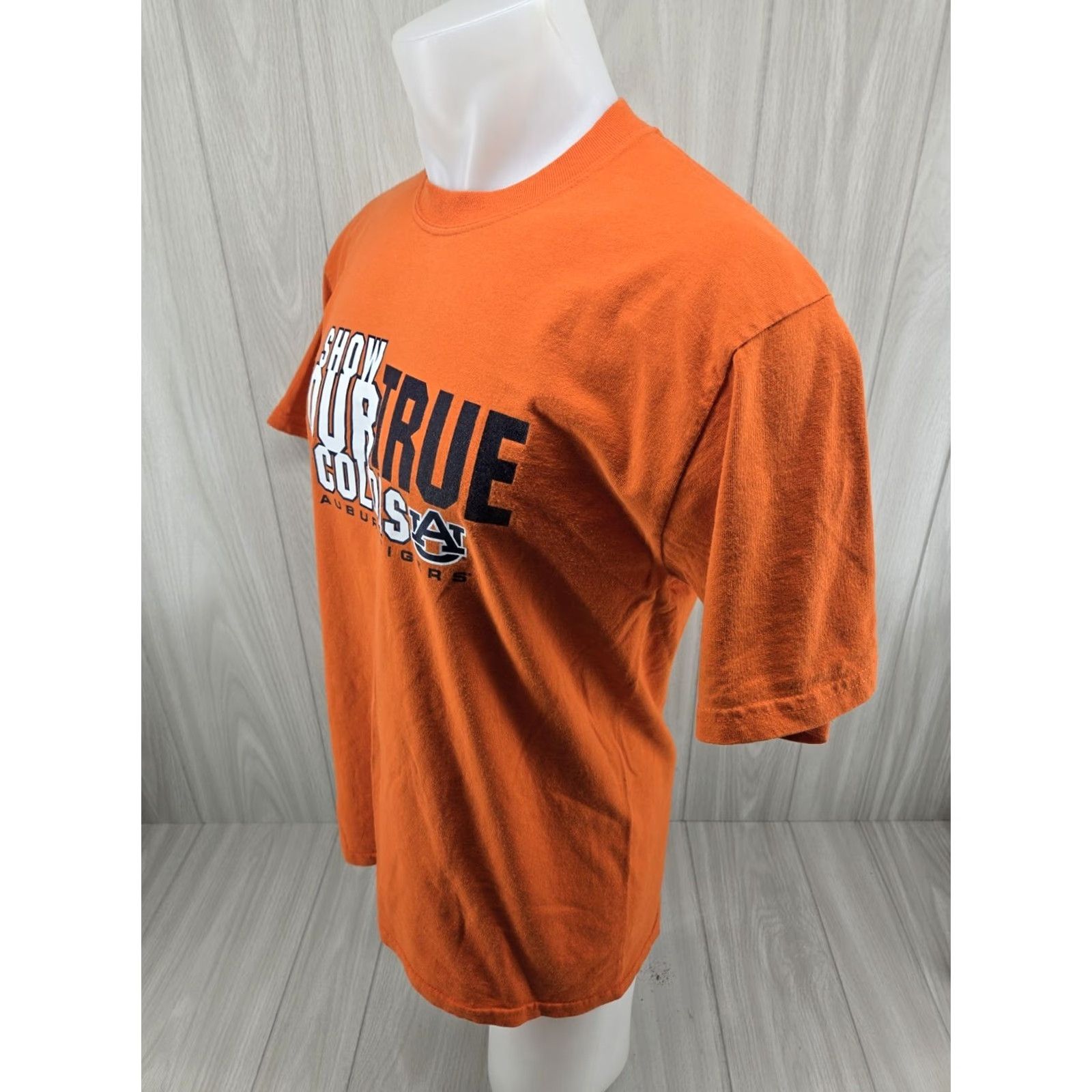 Jerzees Auburn Tigers Orange Mens T-Shirt Large Double Sided T-Shirt Mens L Orange Double-Sided Graphic Print 90s? Size US L / EU 52-54 / 3 - 6 Thumbnail