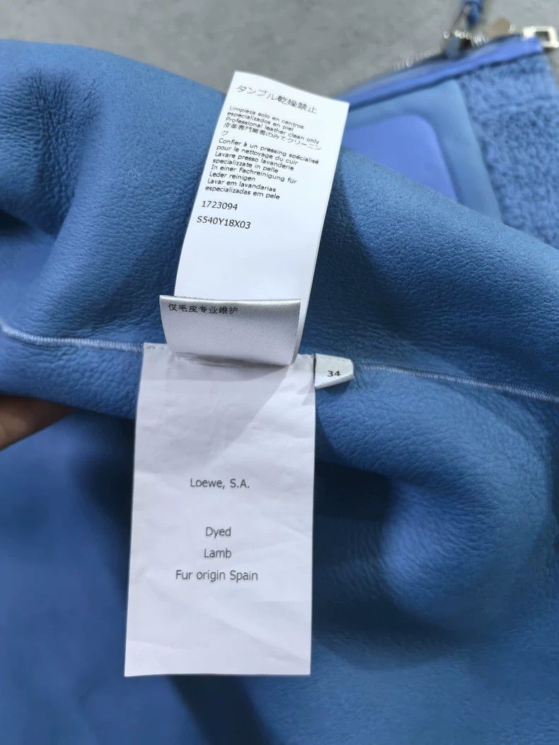 Loewe Loewe Blue fur and wool lamb coat Size XXS / US 00 / IT 34 - 5 Thumbnail