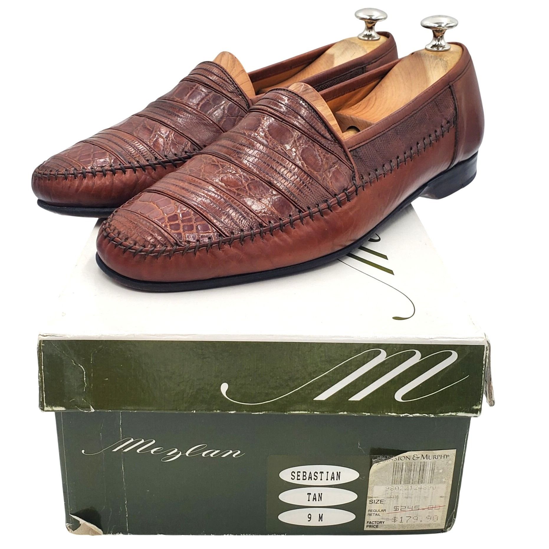 Mezlan Mezlan Sebastian Men's size 9 Brown Exotic Lizard loafer dre Size US 9 / EU 42 - 1 Thumbnail