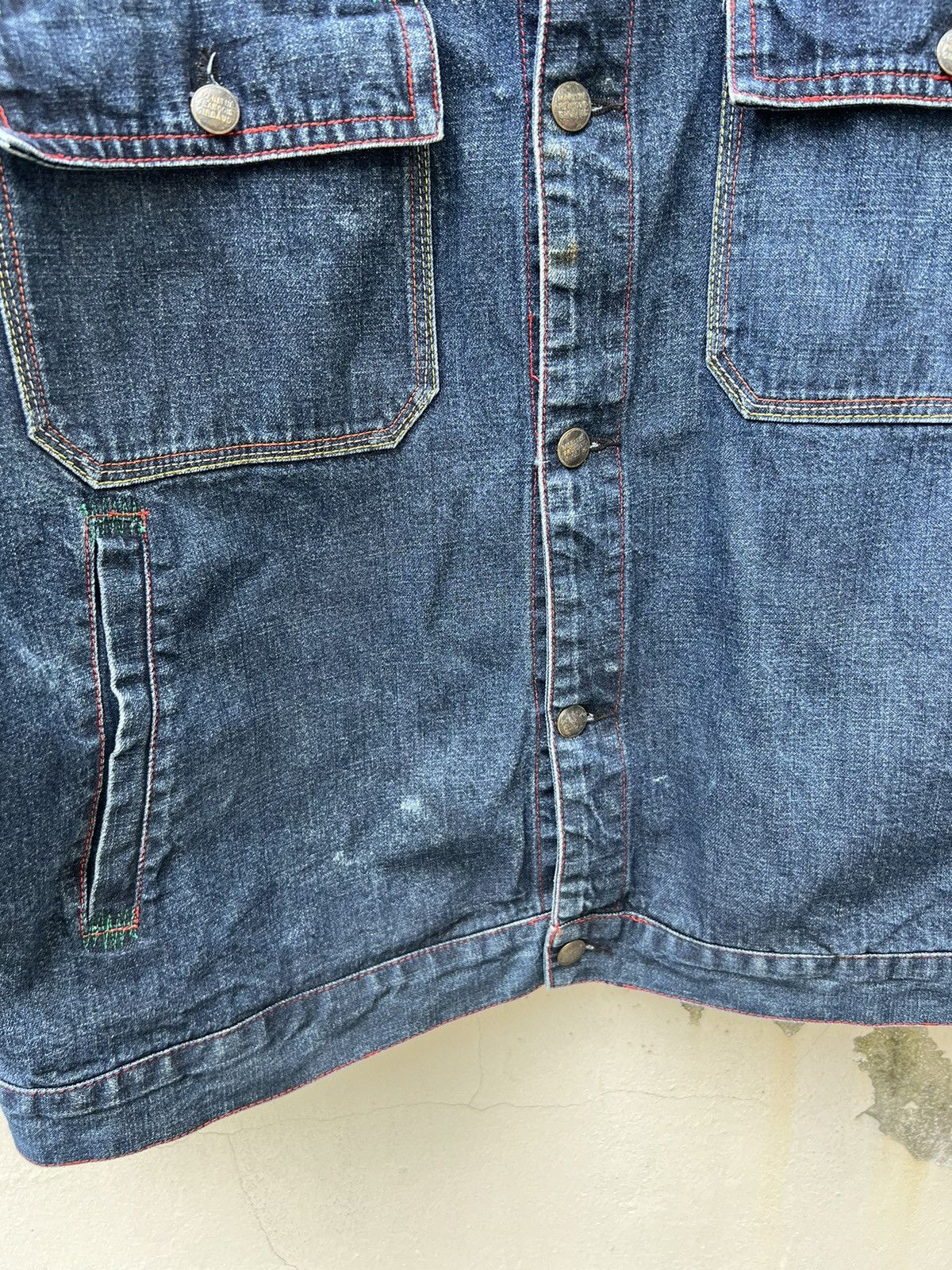 Marithe + Francois Girbaud Vintage MFG Distressed Oversized Denim Jacket Size US XL / EU 56 / 4 - 9 Thumbnail