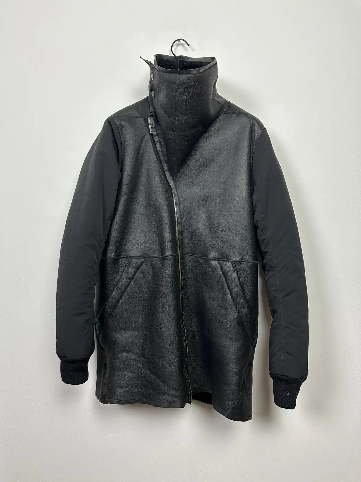 Rick Owens os11x0925 Shearling Showtek Leather Jacket in Black Size US L / EU 52-54 / 3 - 2 Thumbnail