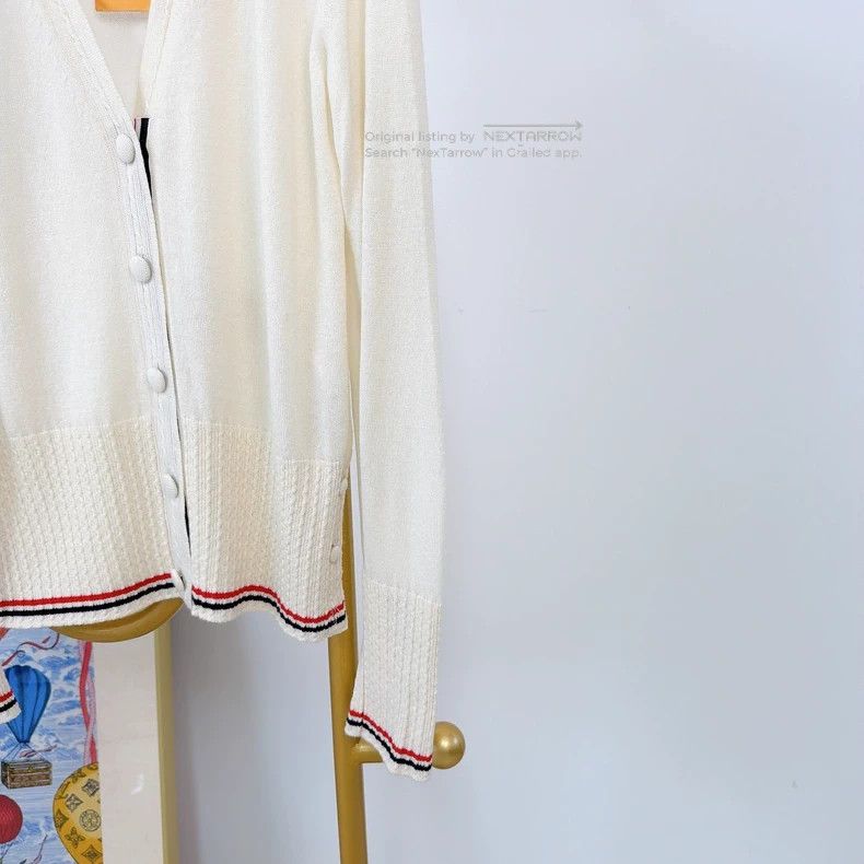 Thom Browne Thom Browne Beige Knit Cardigan Size 42 3 Size US XS / EU 42 / 0 - 4 Thumbnail