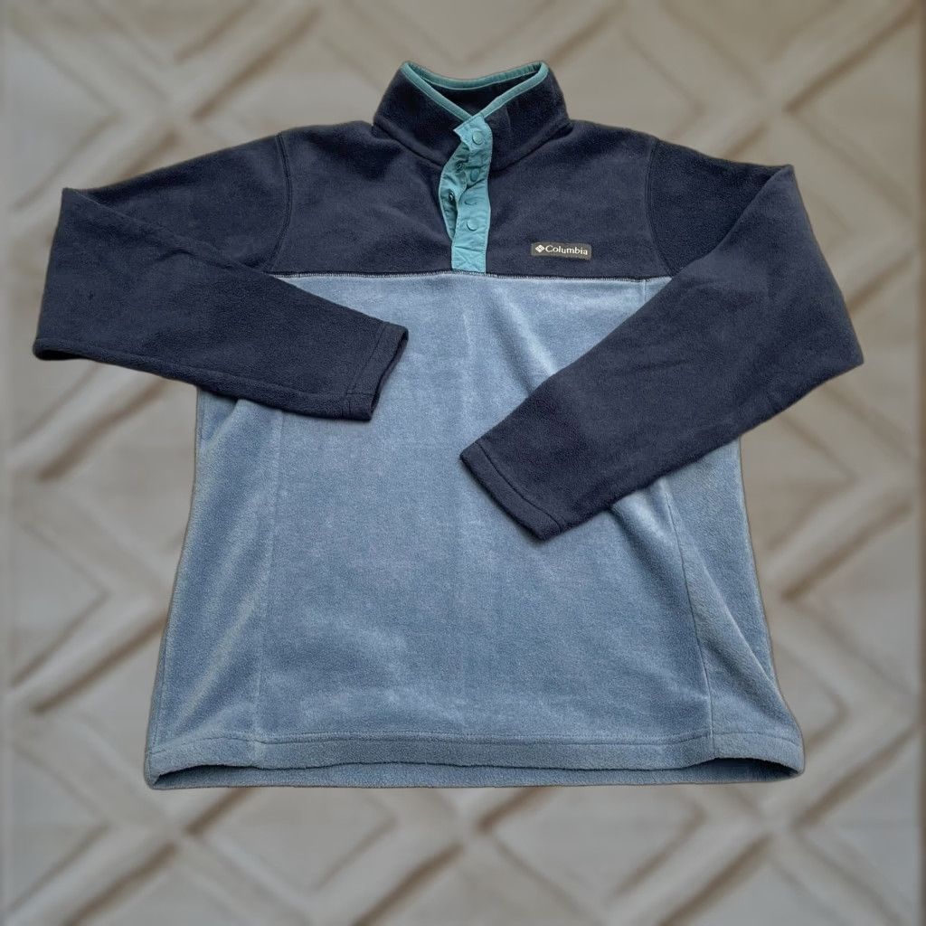 Vintage Columbia Jacket Men Small Blue Fleece Steens Mountain 1/4 Snap Button Up Outdoor Jacket/Coat Size US S / EU 44-46 / 1 - 1 Thumbnail