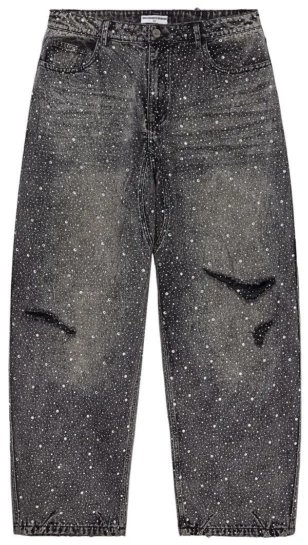 Vale Vale Forever Rainstorm Rhinestone Denim Jeans Black Size 30 Size US 30 / EU 46 - 1 Thumbnail
