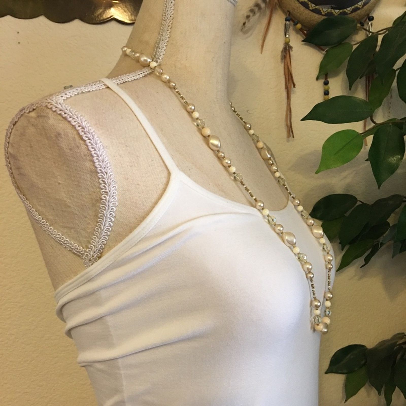 Vintage Vintage faux pearl and glass bead necklace Size ONE SIZE - 2 Thumbnail