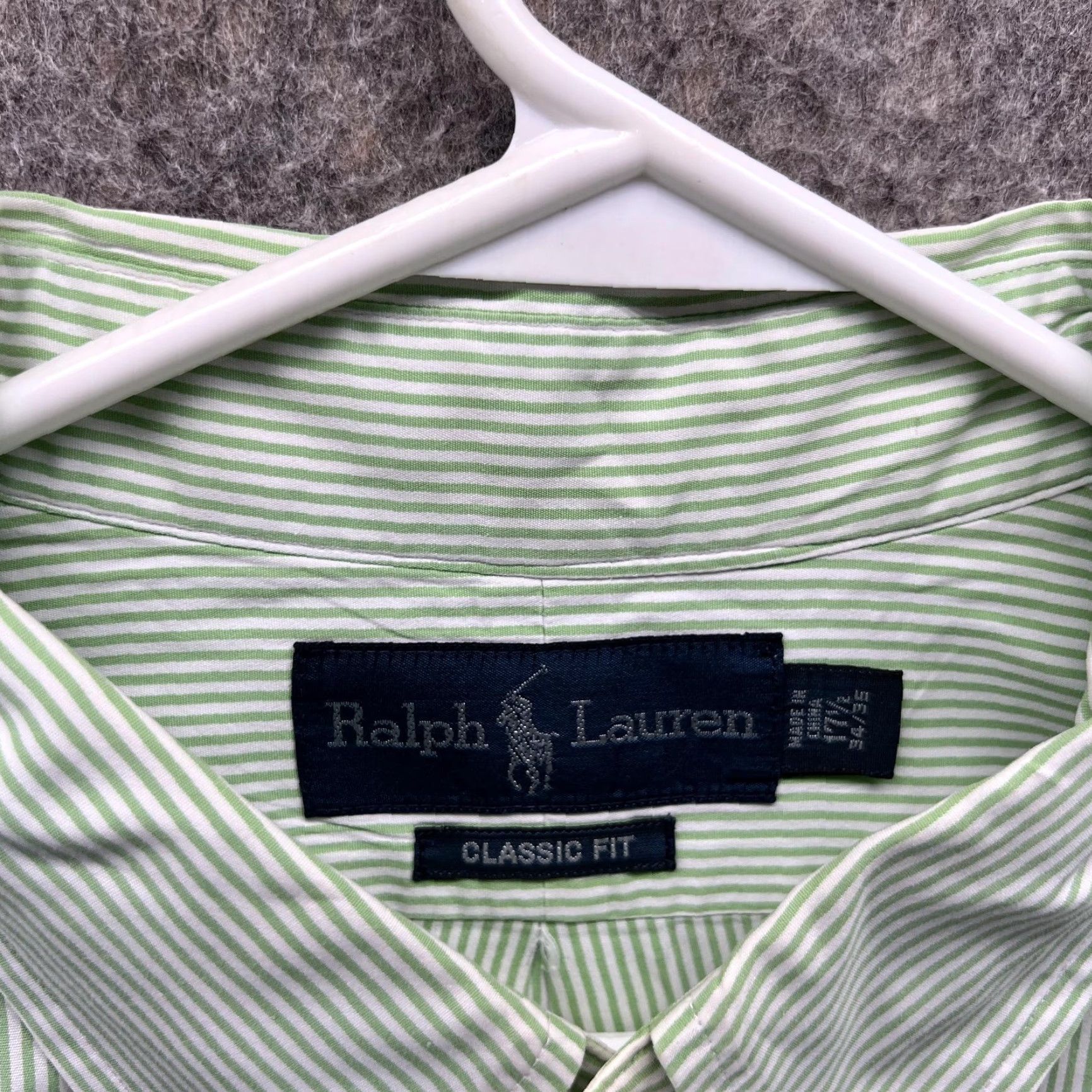 Ralph Lauren Ralph Lauren Shirt Men 17.5 34/35 Green Striped Button-Down Polo Casual Preppy Vintage Size US XXL / EU 58 / 5 - 5 Thumbnail