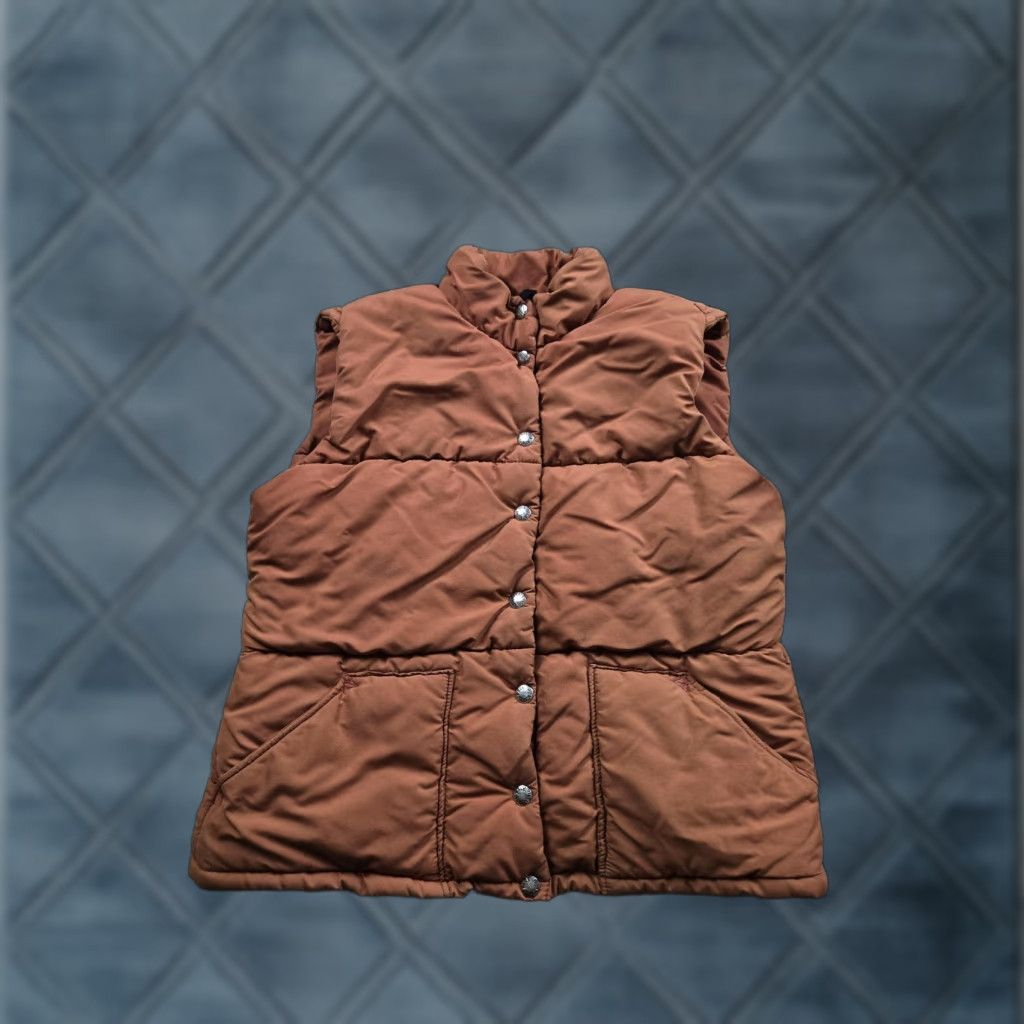 The North Face VINTAGE The North Face Vest Womens L Brown Quilted Puffer Snap USA Made 70s Size L / US 10 / IT 46 - 1 Thumbnail