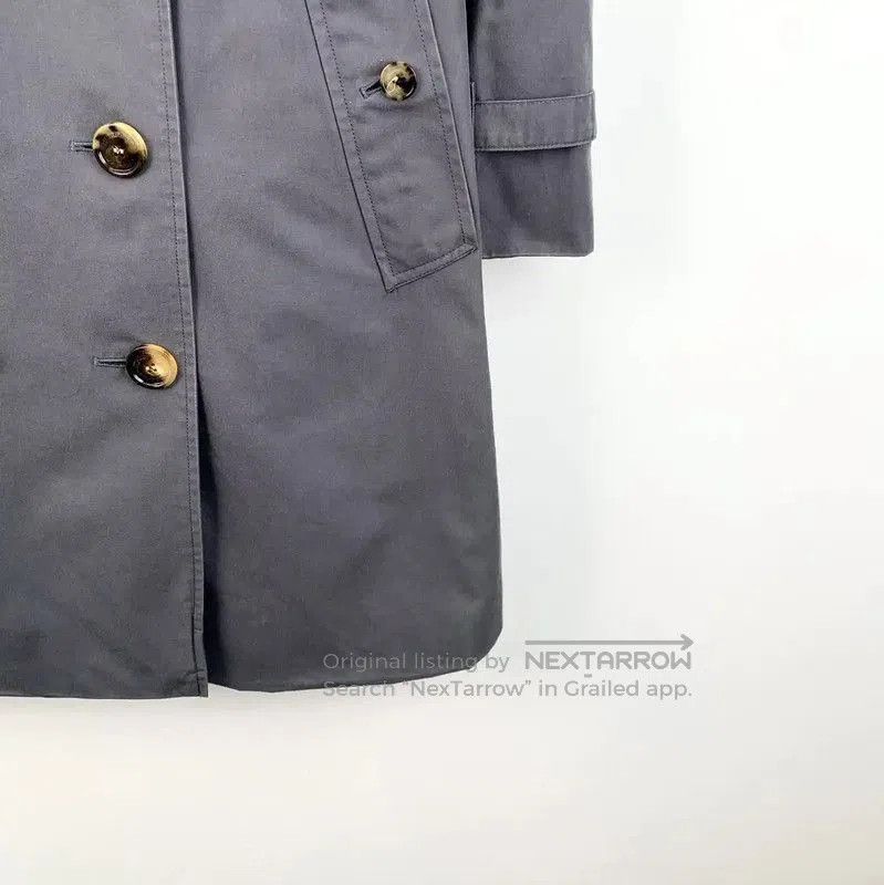 Burberry Women's Dark Blue Cotton Trench Coat.