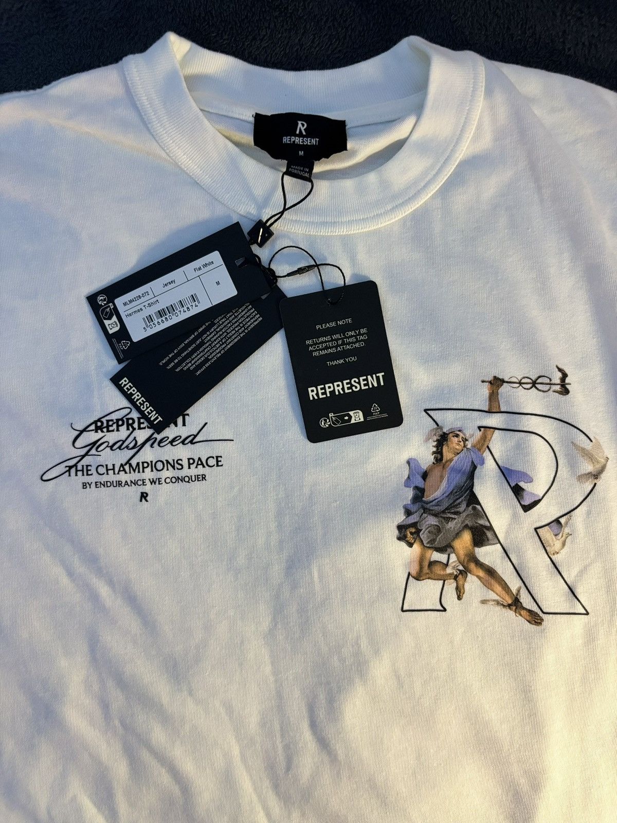 Represent Clo. REPRESENT ‘Hermes White’ T-shirt Size US M / EU 48-50 / 2 - 4 Thumbnail