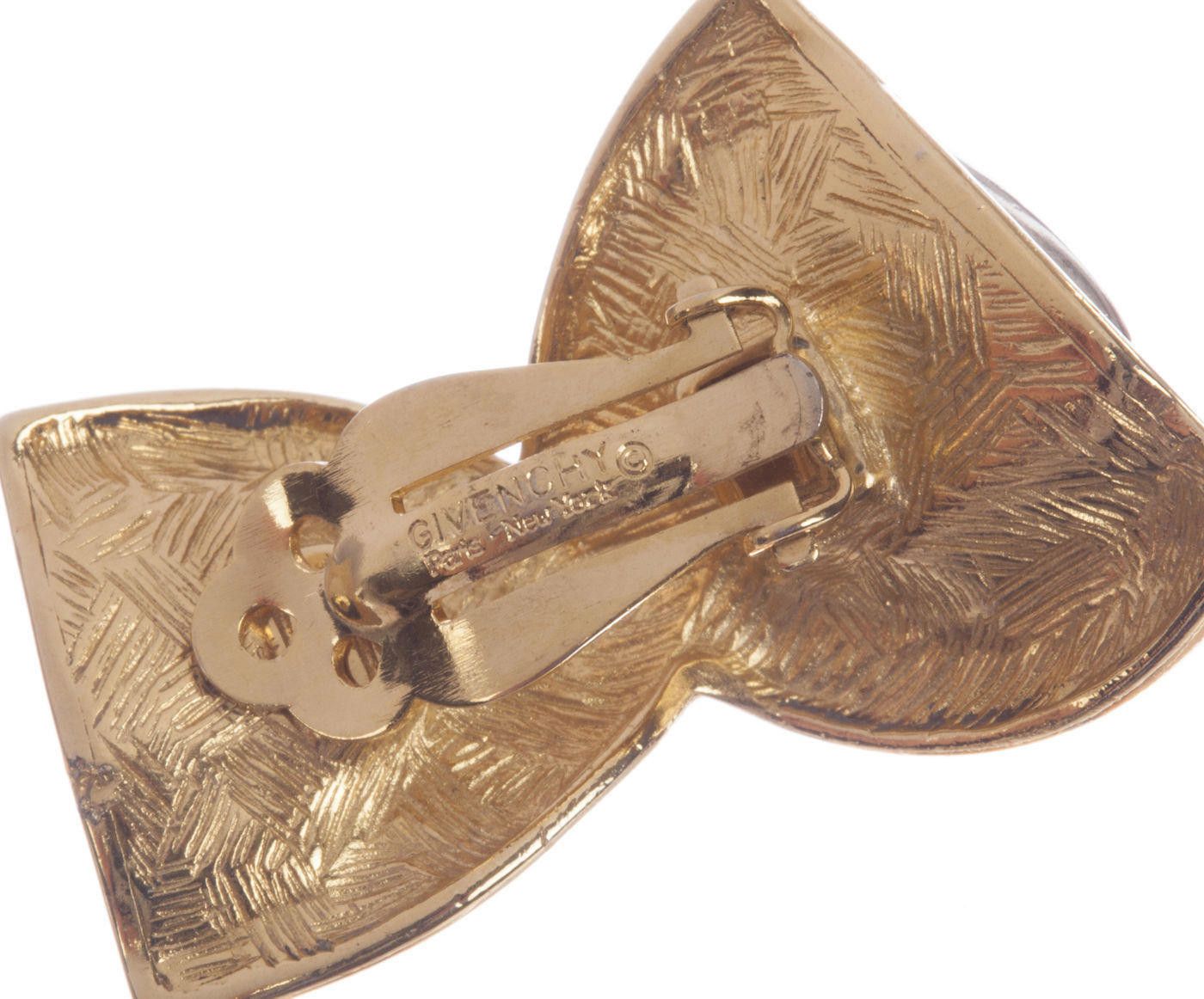 Givenchy Givenchy Abstract Ribbon Rhinestone Earrings Size ONE SIZE - 4 Thumbnail
