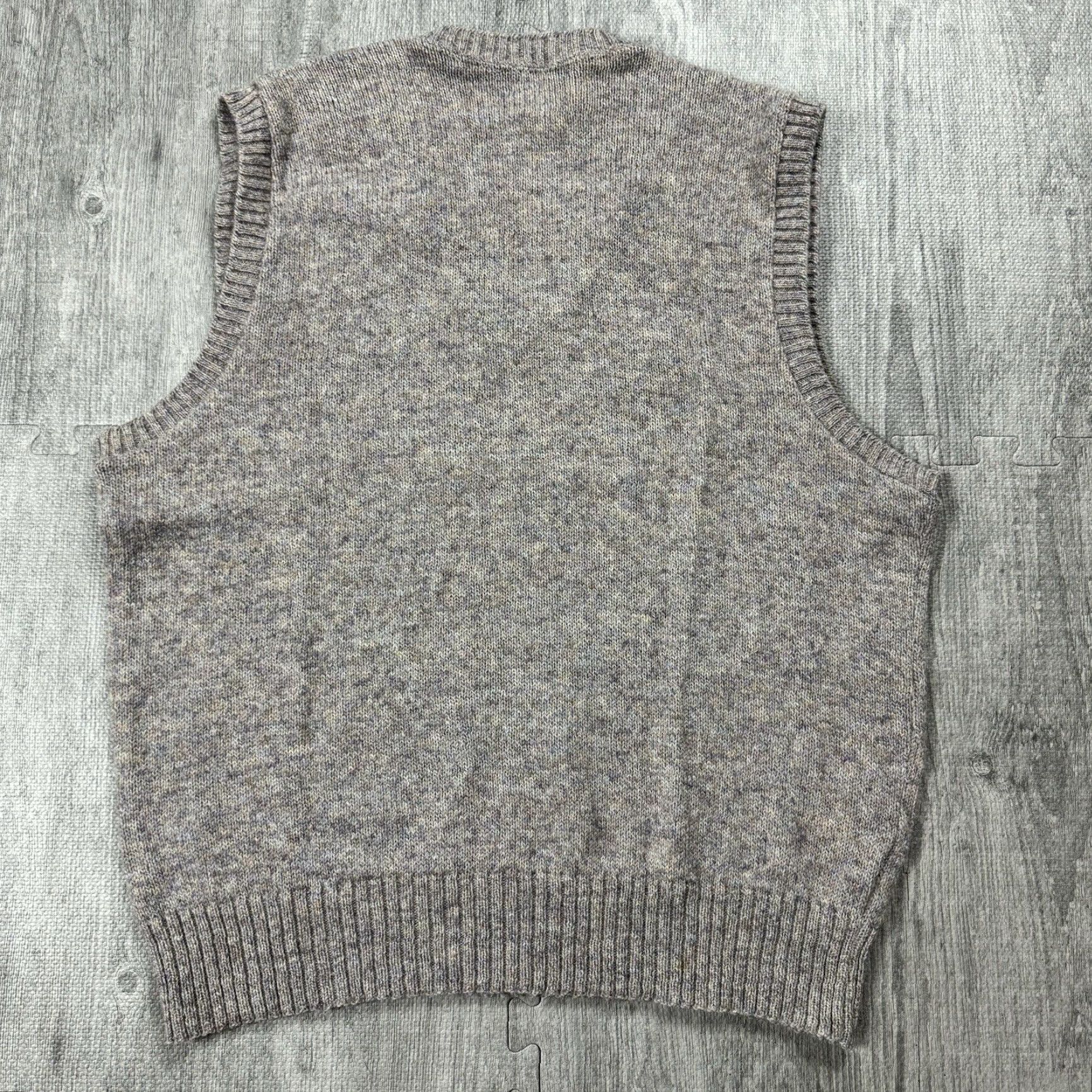 Vintage VTG Puritan 2-Ply Shetland Wool Sweater Vest Shirt Mens XL Beige Oatmeal 80s Vintage Size US XL / EU 56 / 4 - 4 Thumbnail