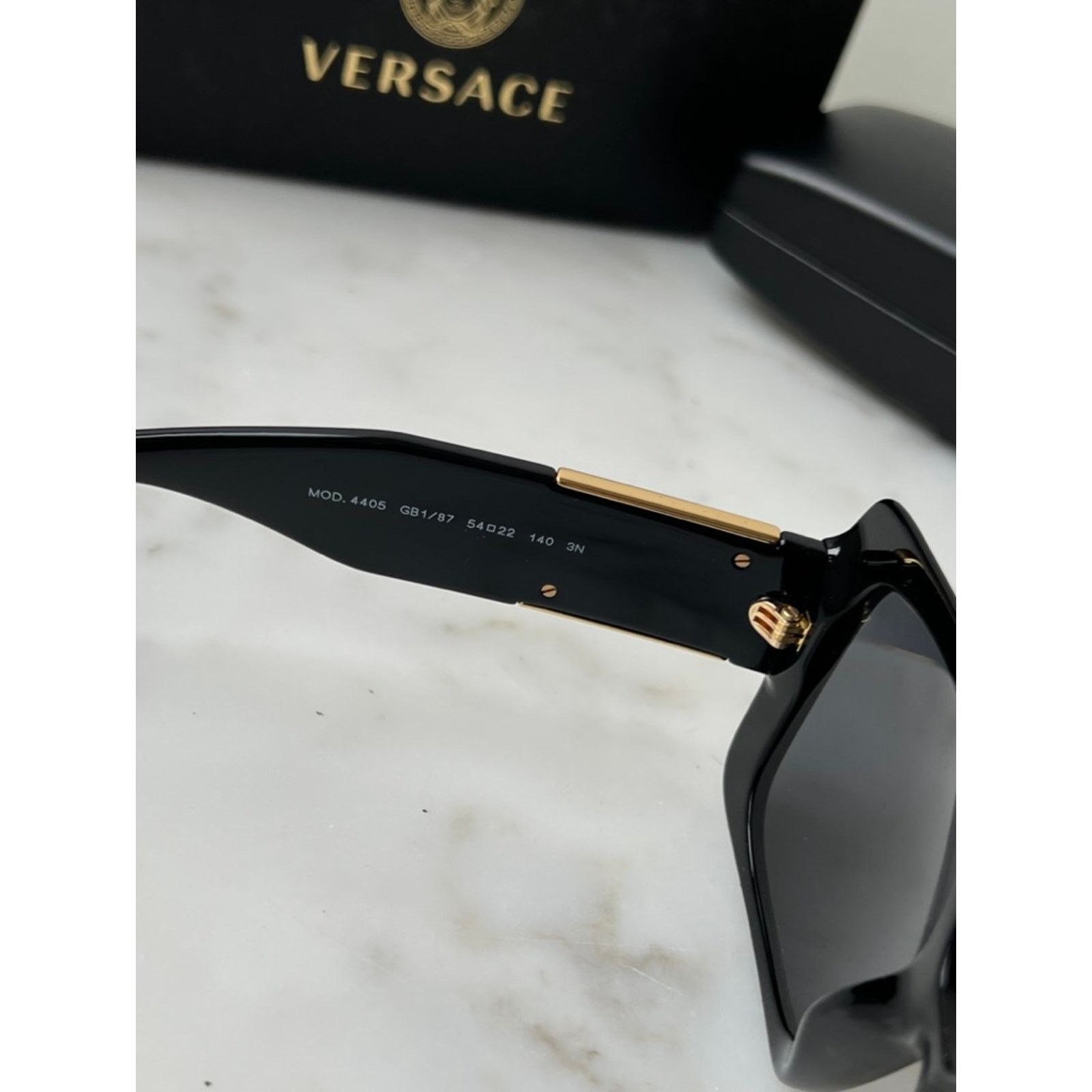 Versace NEW Versace VE4405 Black Square Medusa Sunglasses Size ONE SIZE - 9 Thumbnail