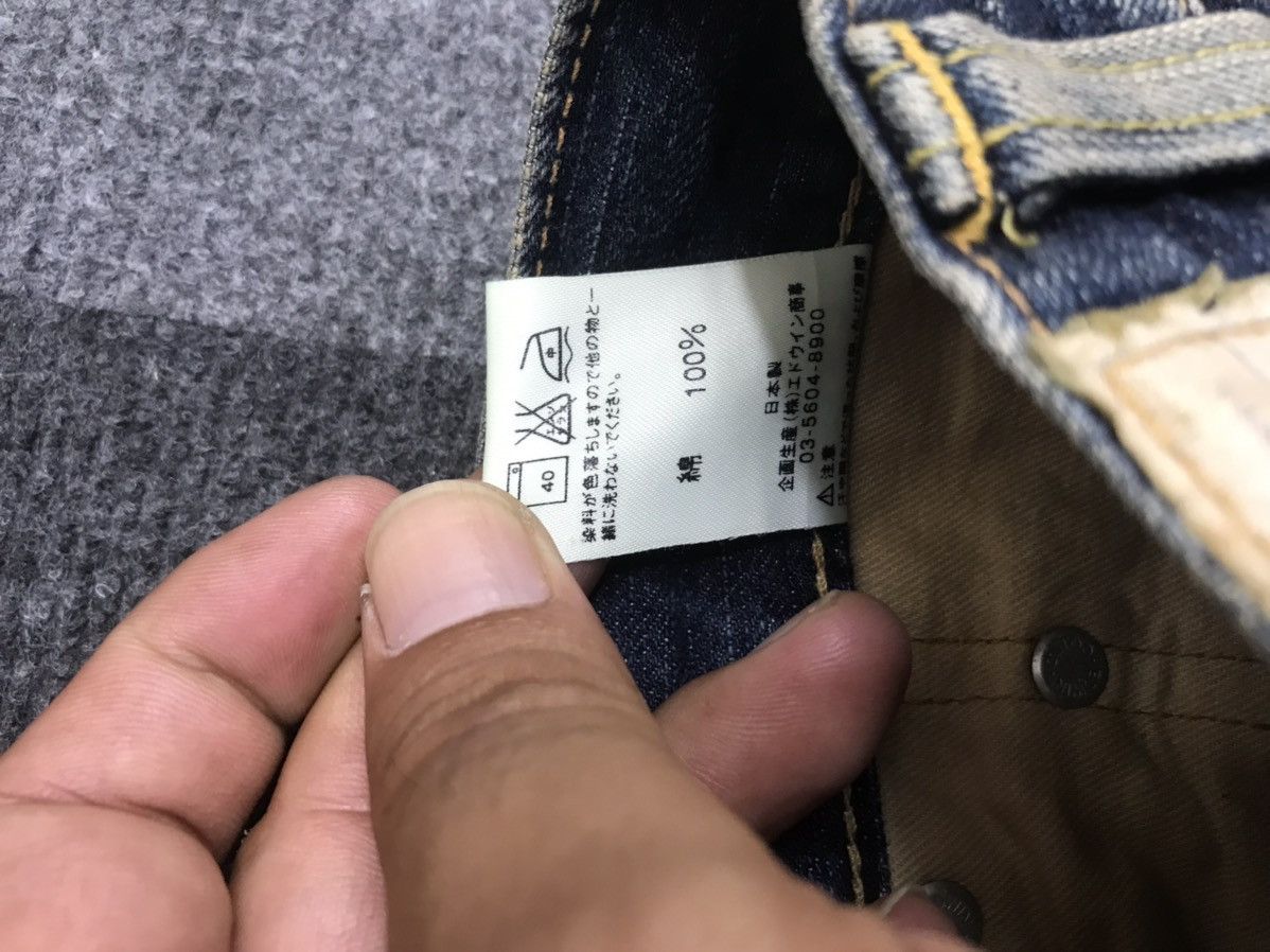 Edwin Bootcut🔥EDWIN Bootcut Distressed Jeans F12 Size 31" - 17 Thumbnail
