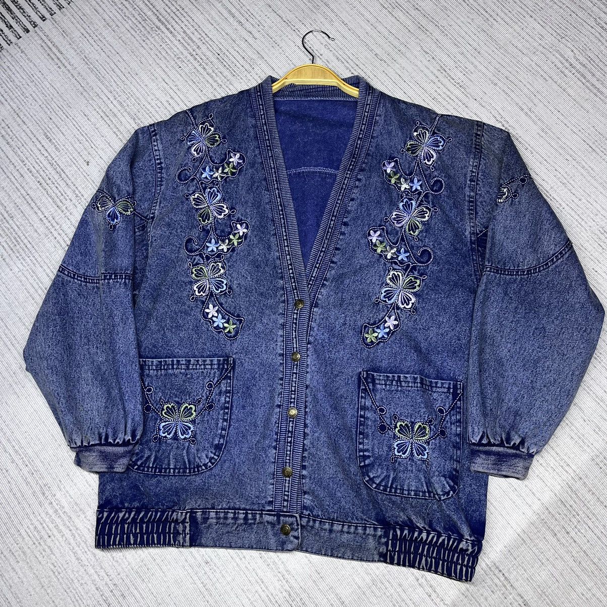 If Six Was Nine Japanese Brand Jean Danime Jacket Embroidery Floral Design Size US L / EU 52-54 / 3 - 3 Thumbnail
