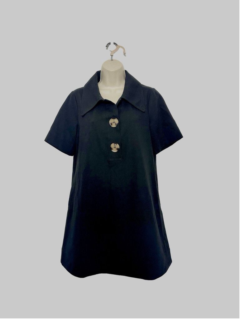 tuckernuck black mini dress Black Front Zip Denim Mini Dress main image 1