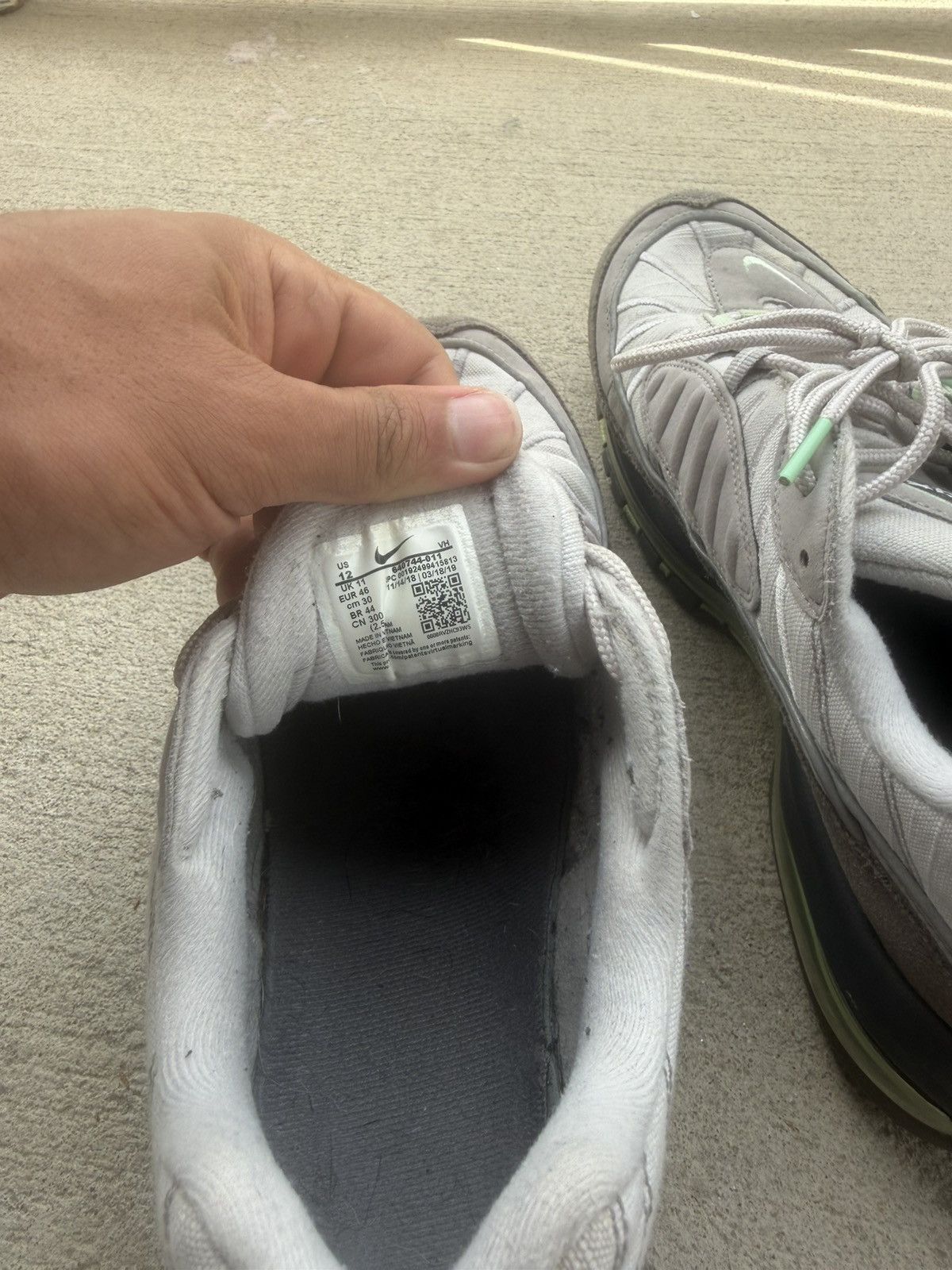 Nike Nike Air Max 98 Mint Vast Gray Size US 12 / EU 45 - 11 Thumbnail