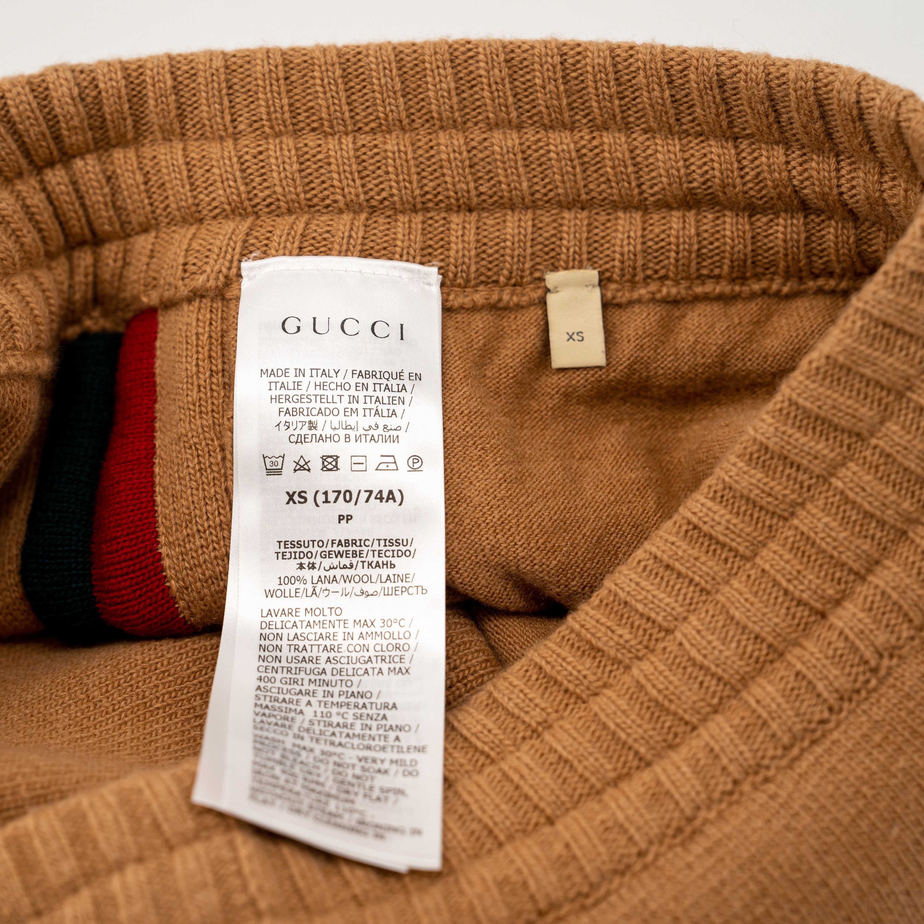 Gucci XS - Gucci Wool Pants Tan Brown Red Green Web Size US 28 / EU 44 - 10 Thumbnail