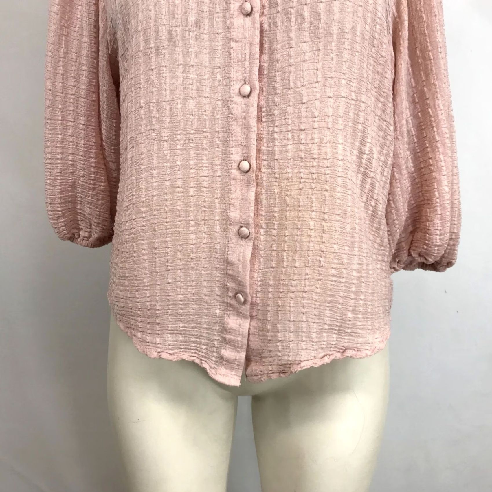 Pinko IDEM DITTO Pink Blouse Womens Medium 3/4 Sleeve Button Up Top Size M / US 6-8 / IT 42-44 - 3 Thumbnail