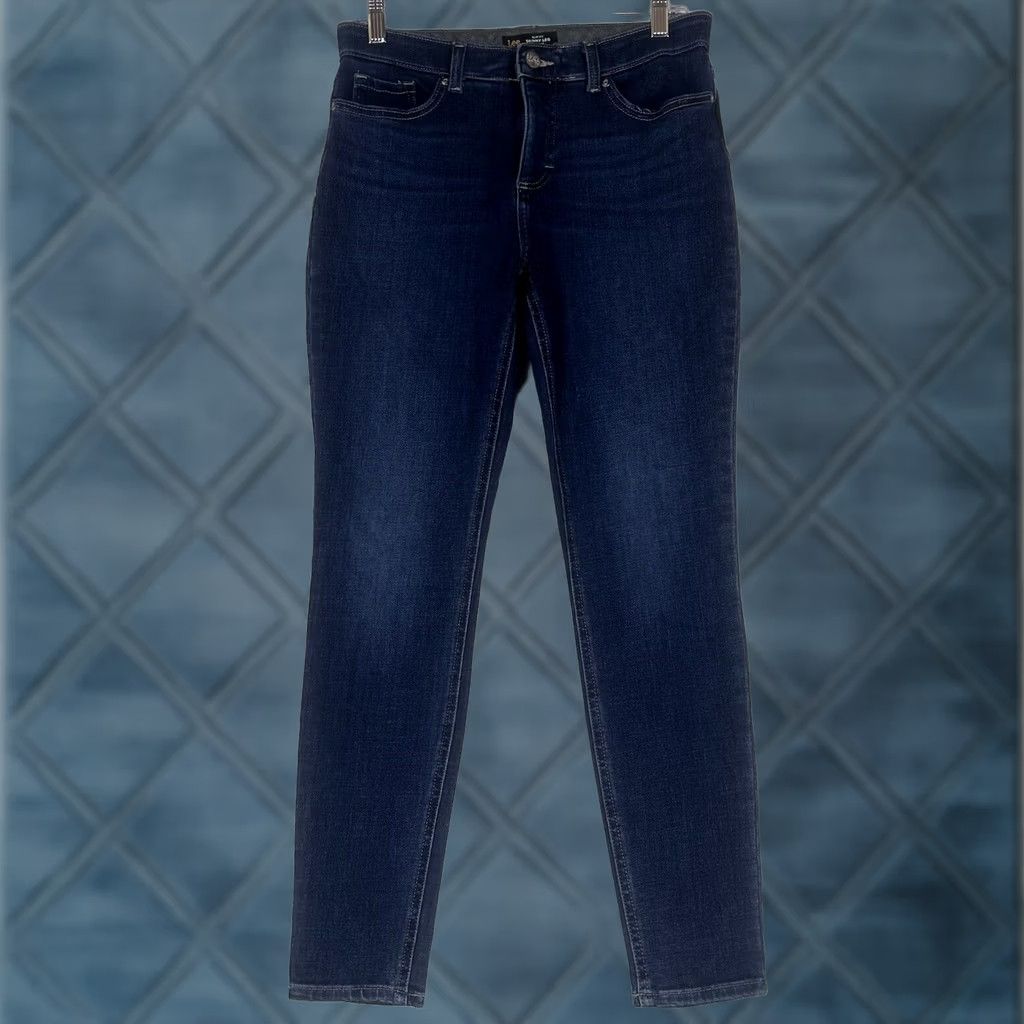 Lee Lee Slim Fit Skinny Jeans Womens Size 6 Medium Mid Rise Blue Denim Stretch Jeans 男女? Size 28" / US 6 / IT 42 - 1 Thumbnail
