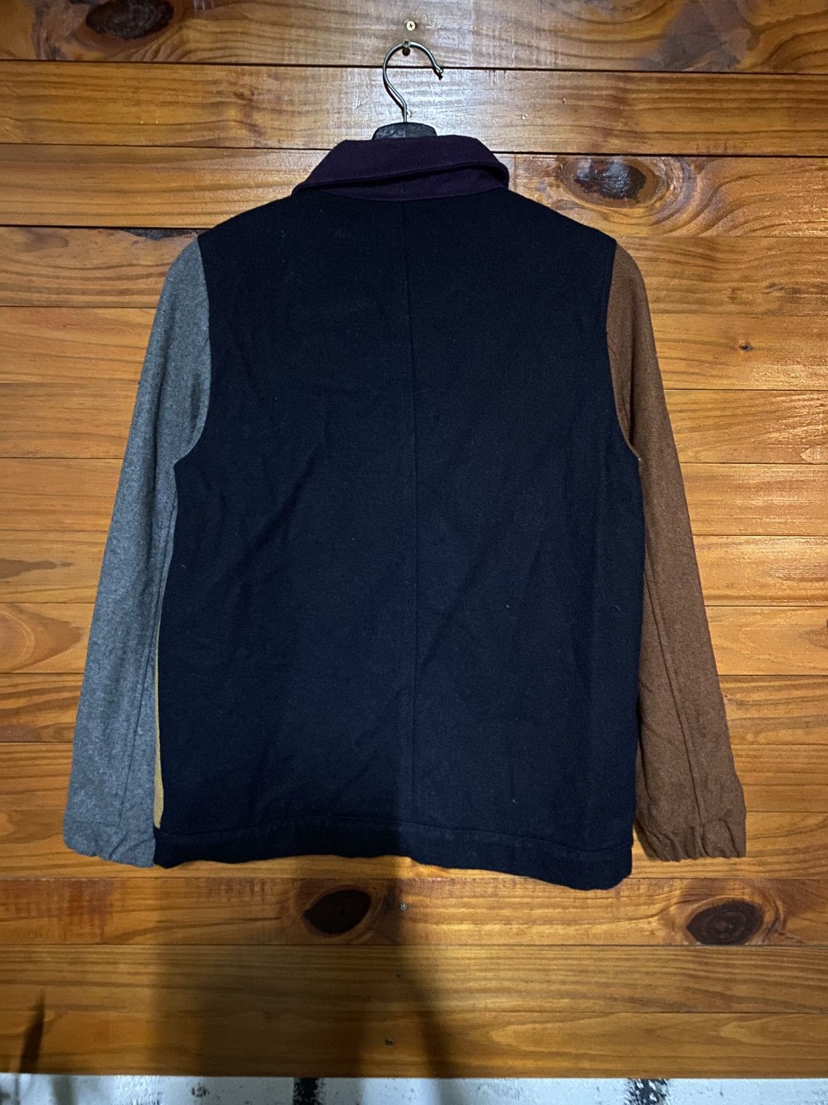 go slow caravan GO SLOW CARAVAN Patchwork Wool Jacket – Vintage Japanese Size US XS / EU 42 / 0 - 10 Thumbnail