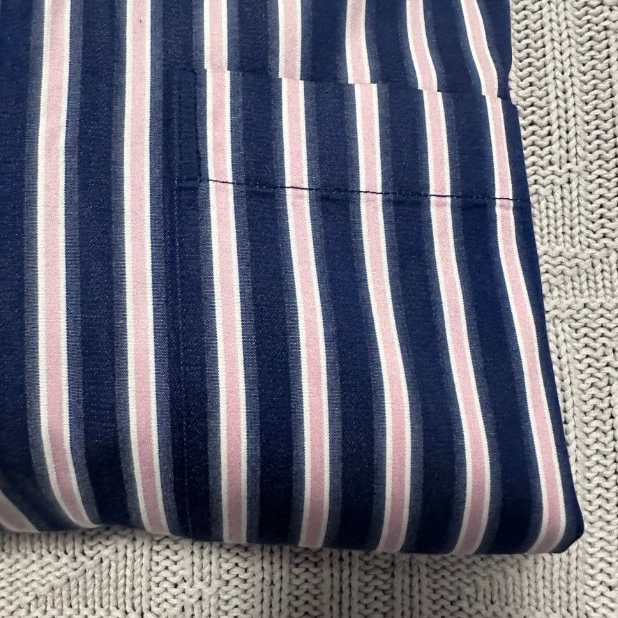 Toscano Toscano navy and pink striped button down shirt Size US L / EU 52-54 / 3 - 5 Thumbnail