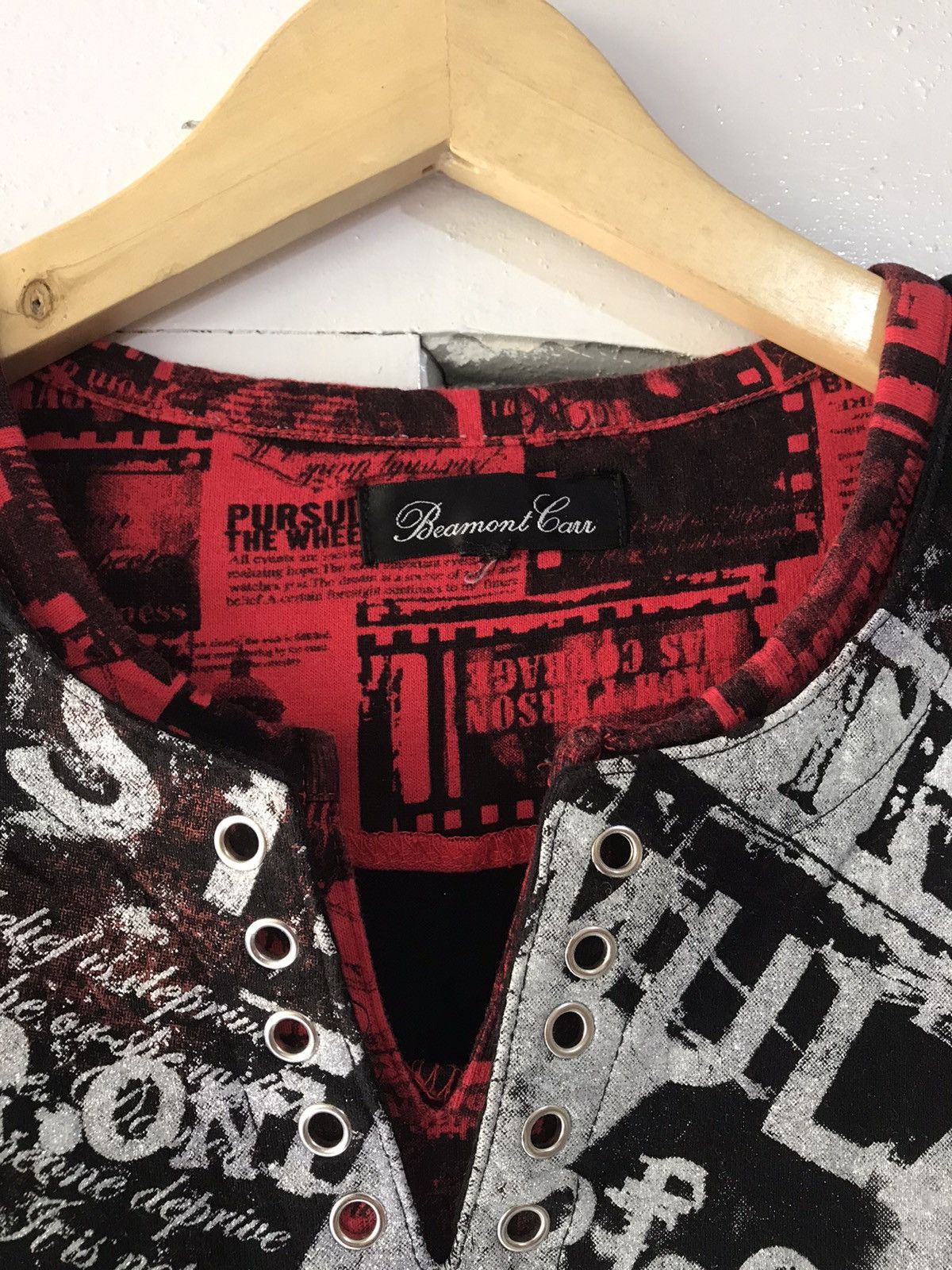 If Six Was Nine Y2K Beamont car punk poem laces up Size US XL / EU 56 / 4 - 3 Thumbnail