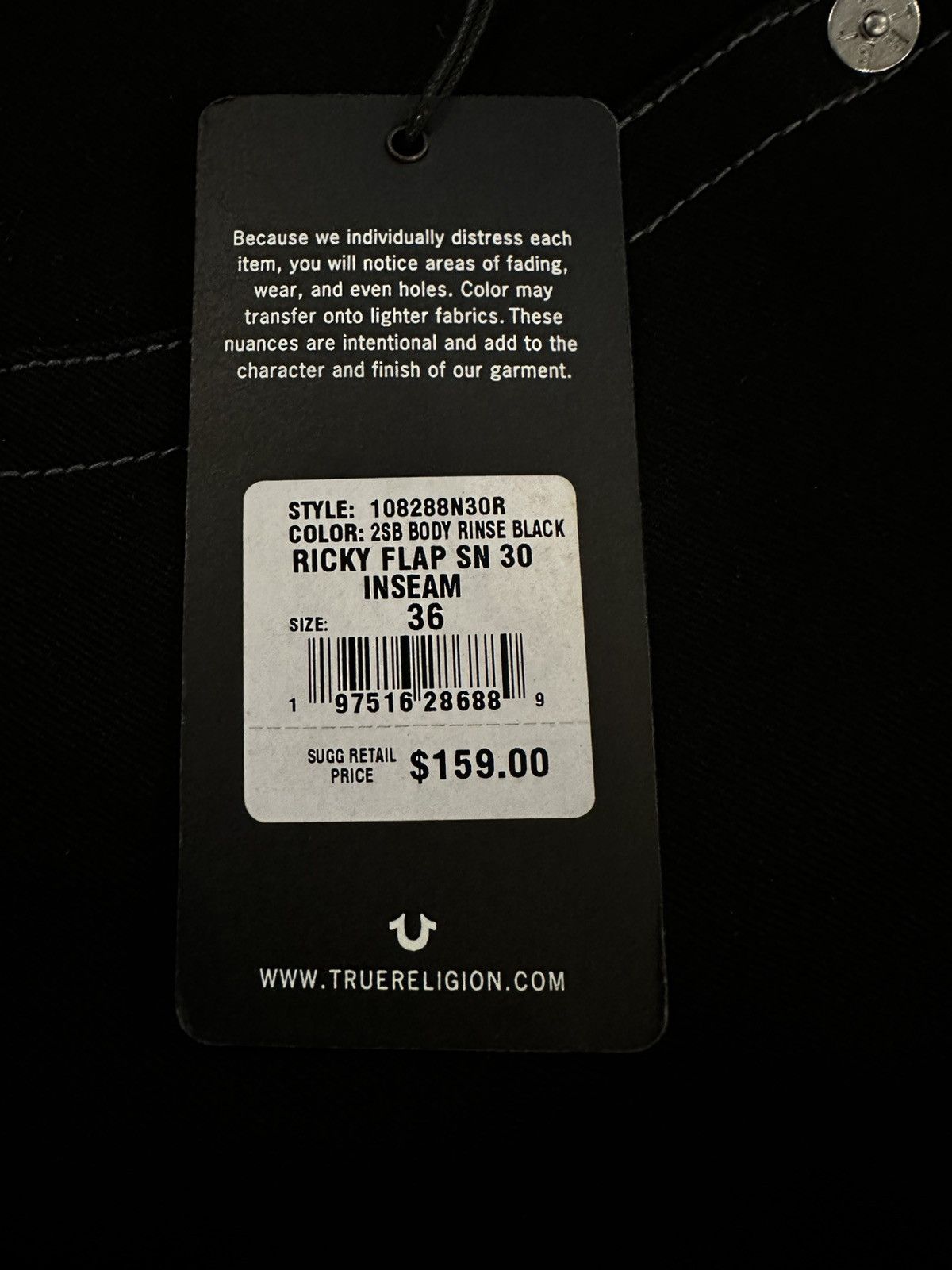 True Religion Black True Religion Jeans Size US 36 / EU 52 - 4 Thumbnail