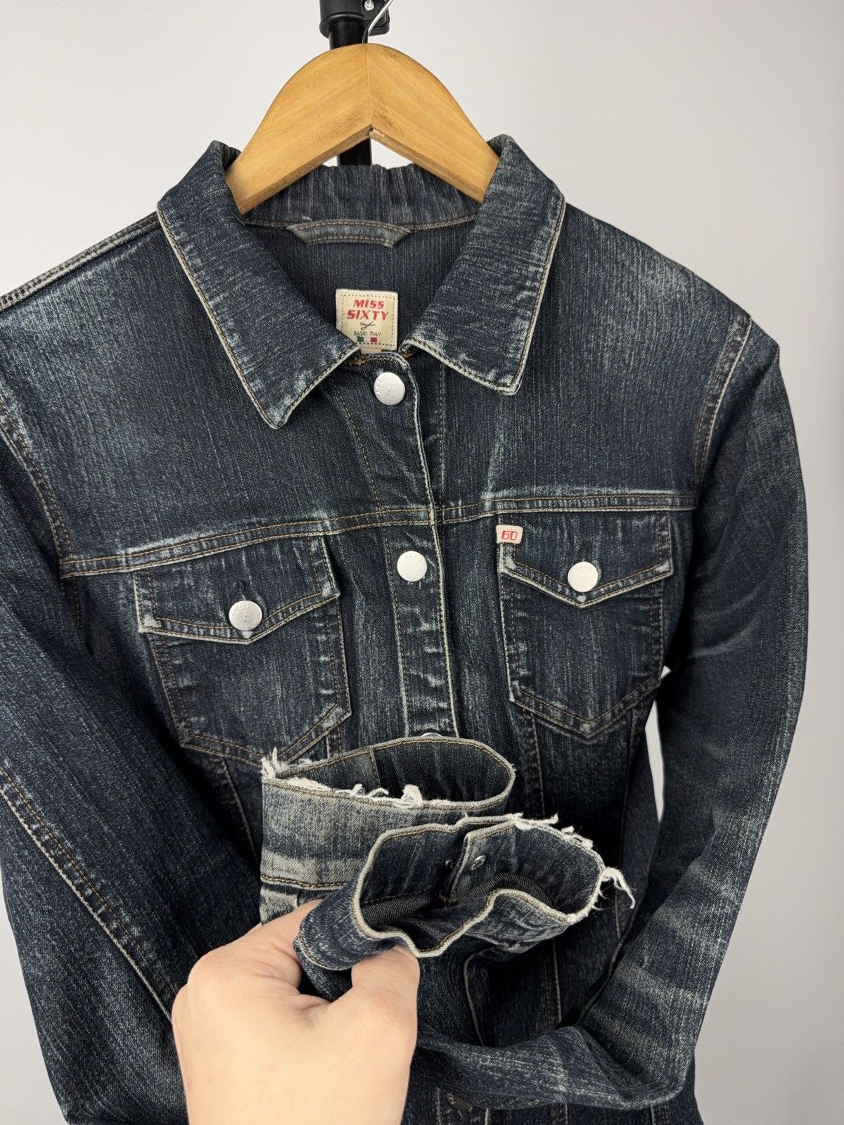 Miss Sixty Vintage 90s retro y2k Miss Sixty Western Italy denim jacket Size M / US 6-8 / IT 42-44 - 8 Thumbnail