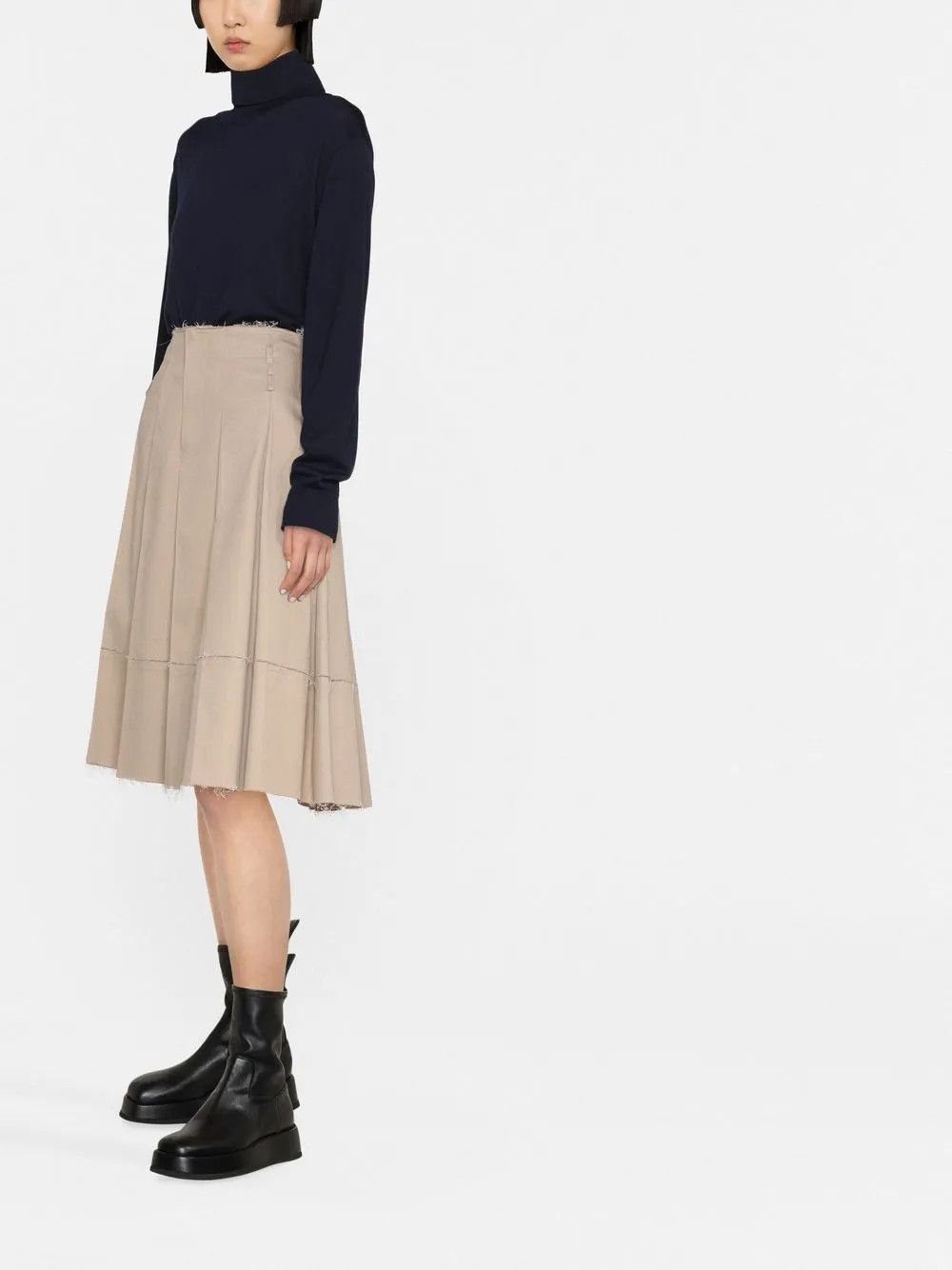 Jil Sander o1y1025 Turtleneck Sweater in Midnight Blue Size M / US 6-8 / IT 42-44 - 2 Thumbnail