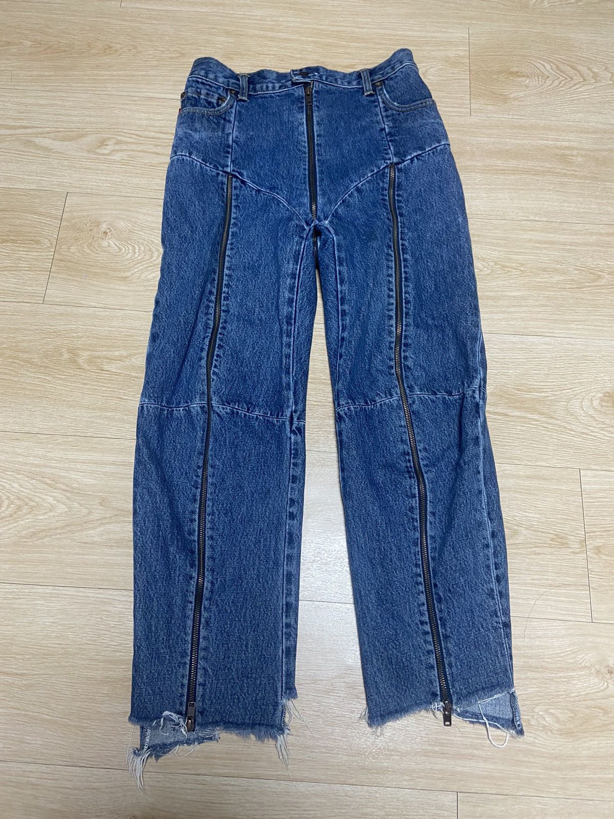 Levi s S Vetements Levi s multi zipper reworked denim pant jeans Grailed