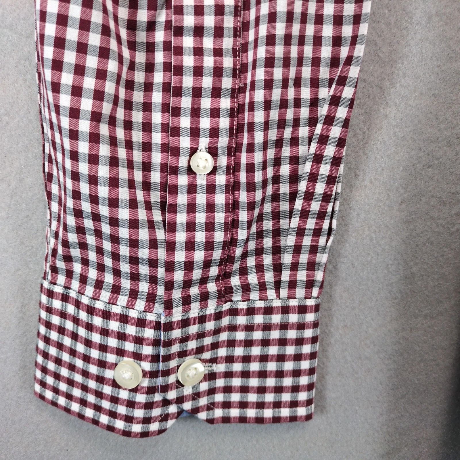Nautica Nautica Classic Fit Red Check Men's Dress Shirt XL Long Slv Size US XL / EU 56 / 4 - 10 Thumbnail