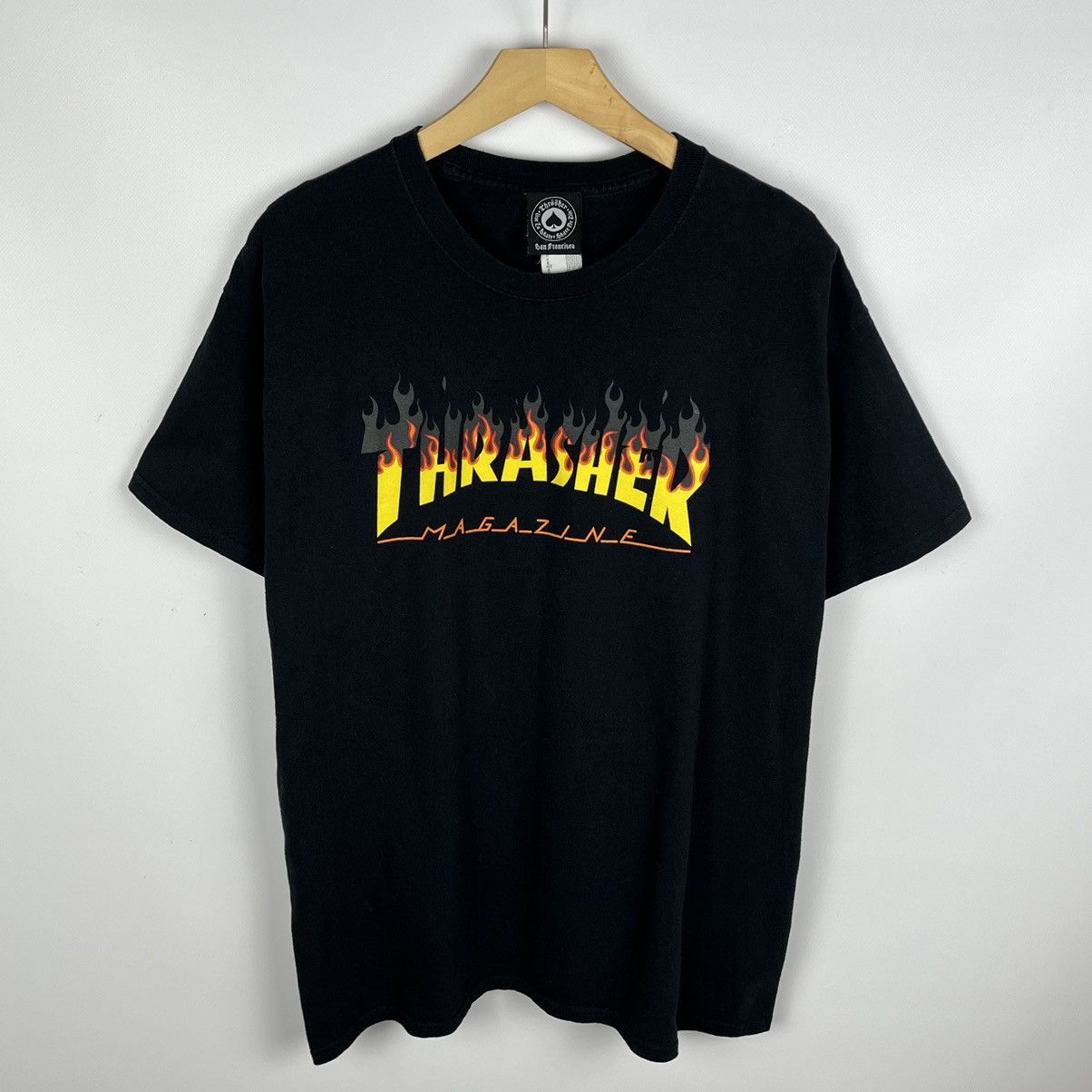 Thrasher Vintage Thrasher magazine flame big logo tee 90’s Size US L / EU 52-54 / 3 - 1 Thumbnail