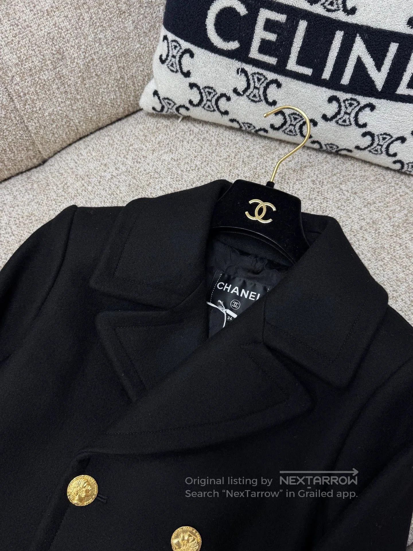 Chanel Chanel VTG Roman Gold Button Coat. Size US XXS / EU 40 - 5 Thumbnail