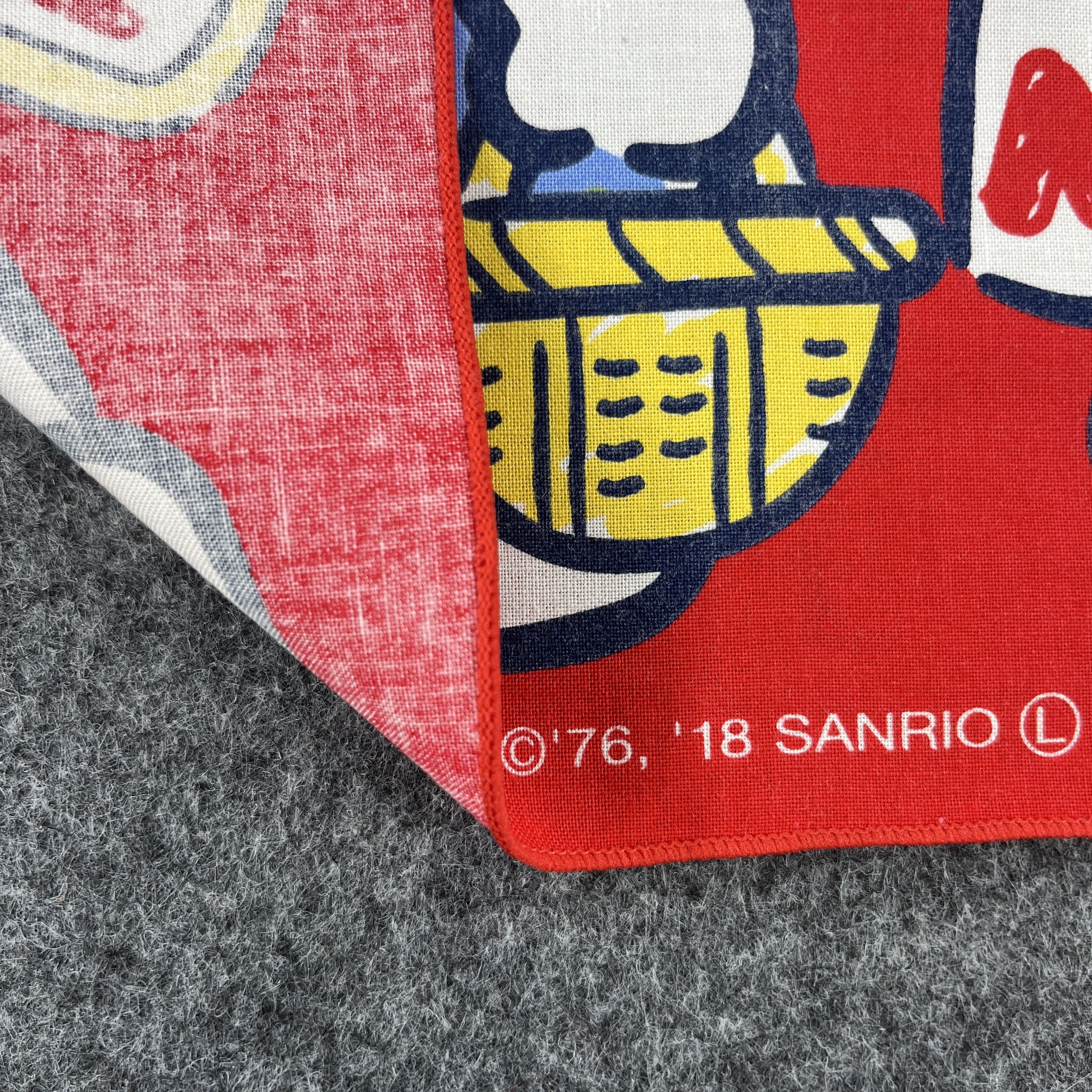 Anime × Vintage Hello Kitty Handkerchief / Bandana / Neckerchief B383 Size ONE SIZE - 2 Thumbnail
