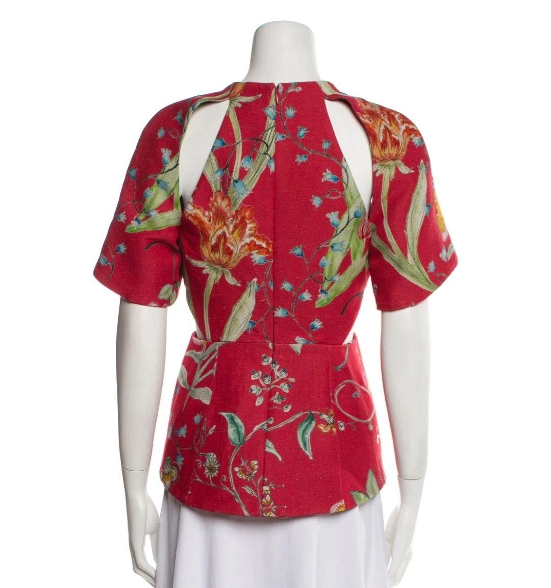 Rosie Assoulin $1855 Rosie Assoulin/Editor Hand-painted Floral Top 6 NWT Size M / US 6-8 / IT 42-44 - 5 Thumbnail