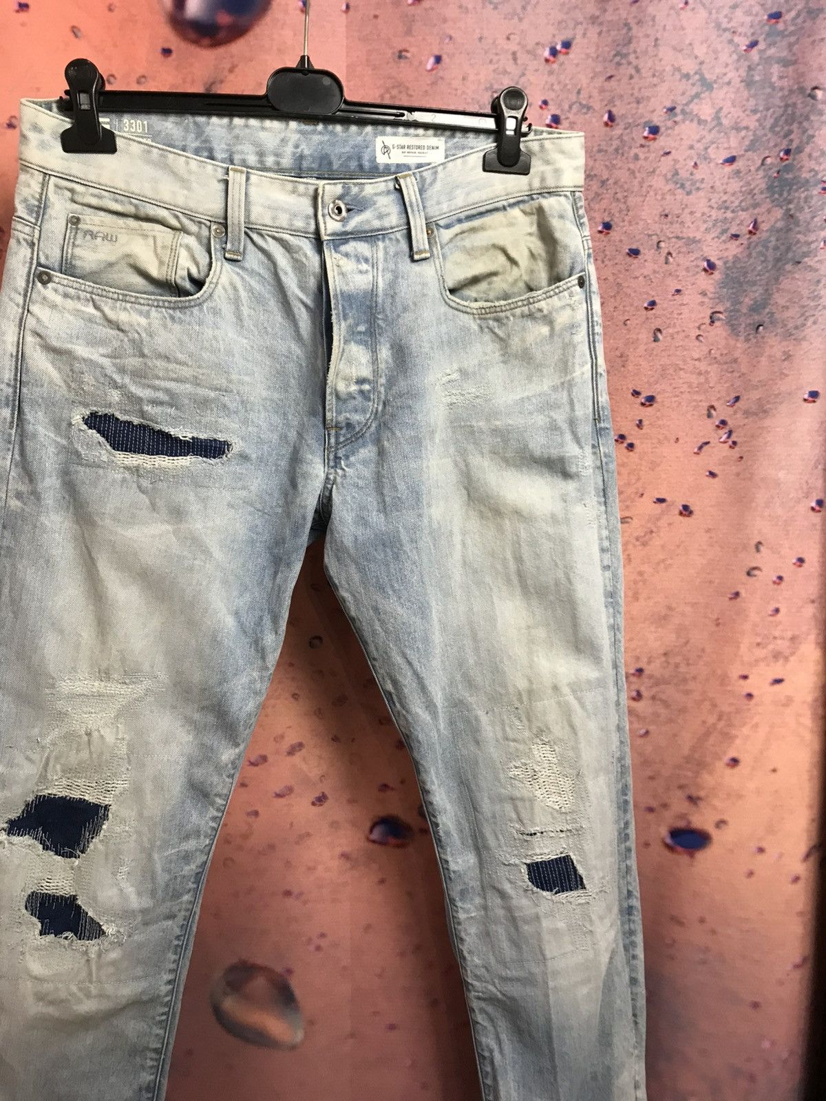 G-Star G Star Raw distressed denim jeans Size US 33 - 1 Thumbnail