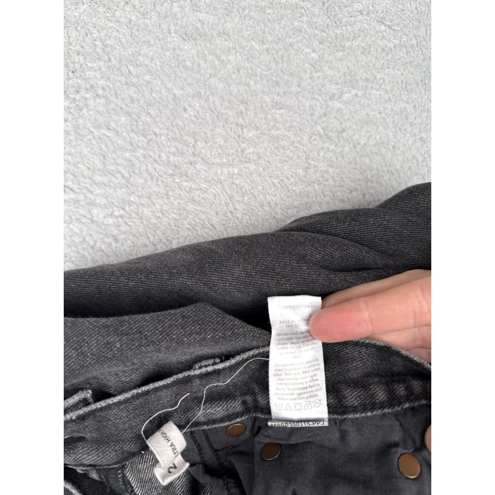 Pacsun VINTAGE PacSun Jeans Womens 2 Black High Rise Mom Tapered Leg Button Fly Denim 25x26 Size 26" / US 2 / IT 38 - 7 Thumbnail