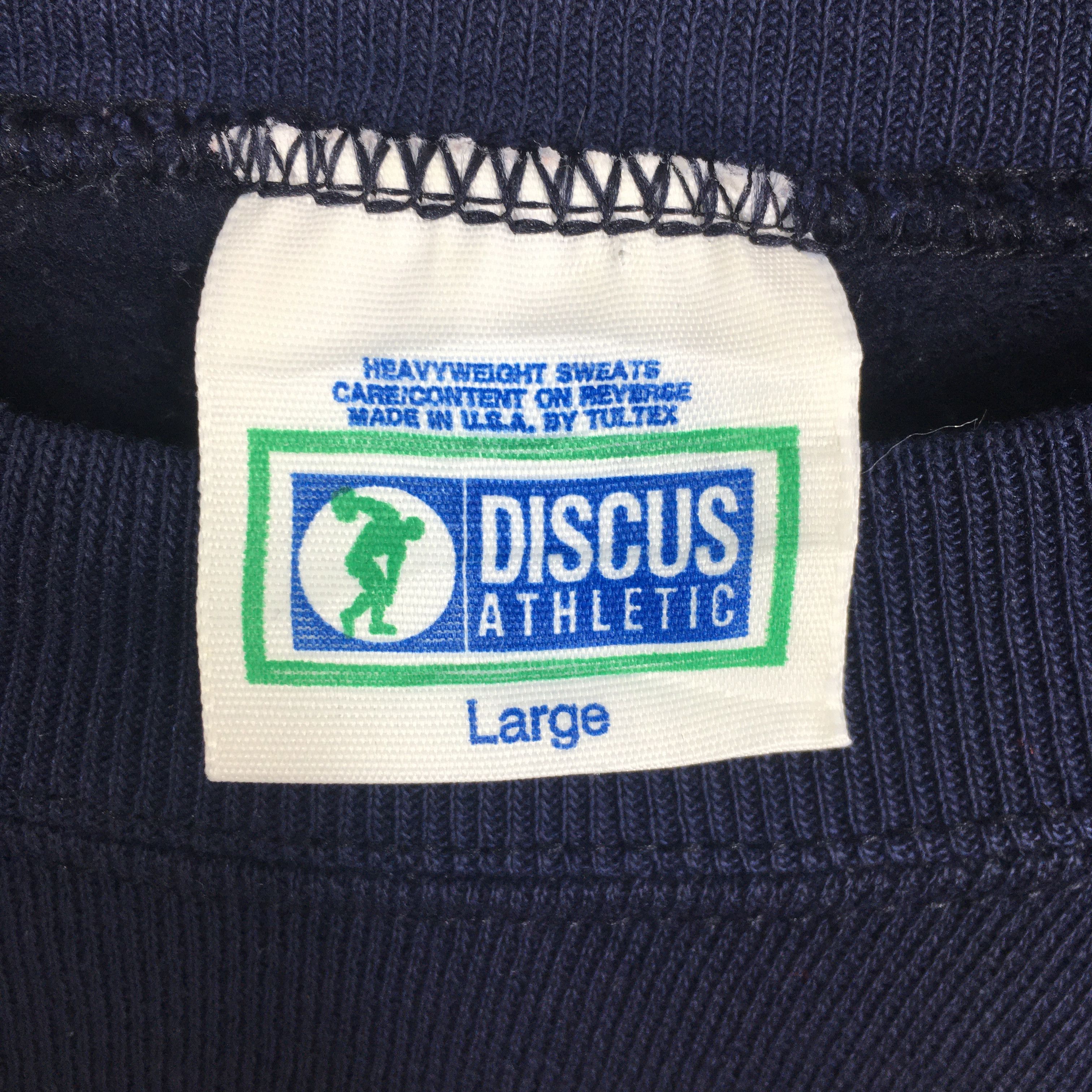Vintage Vintage 90s Discus Athletic Plain Blue Sweatshirt Large Size US L / EU 52-54 / 3 - 5 Thumbnail