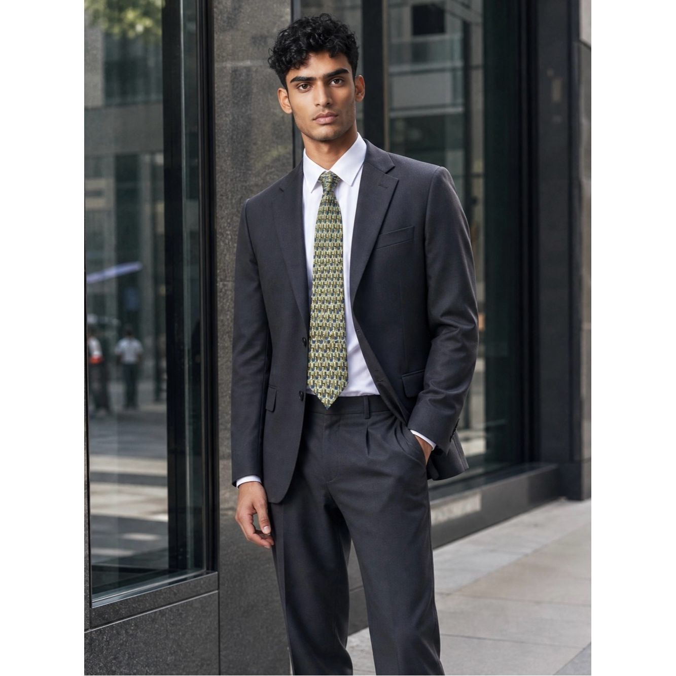 Other J. Garcia Abstract Print Silk Tie Size ONE SIZE - 1 Thumbnail