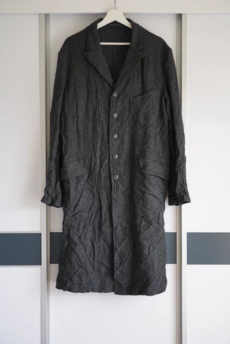 Yohji Yamamoto Yohji Yamamoto Gray Wool Coat 16AW Size US M / EU 48-50 / 2 - 1 Thumbnail