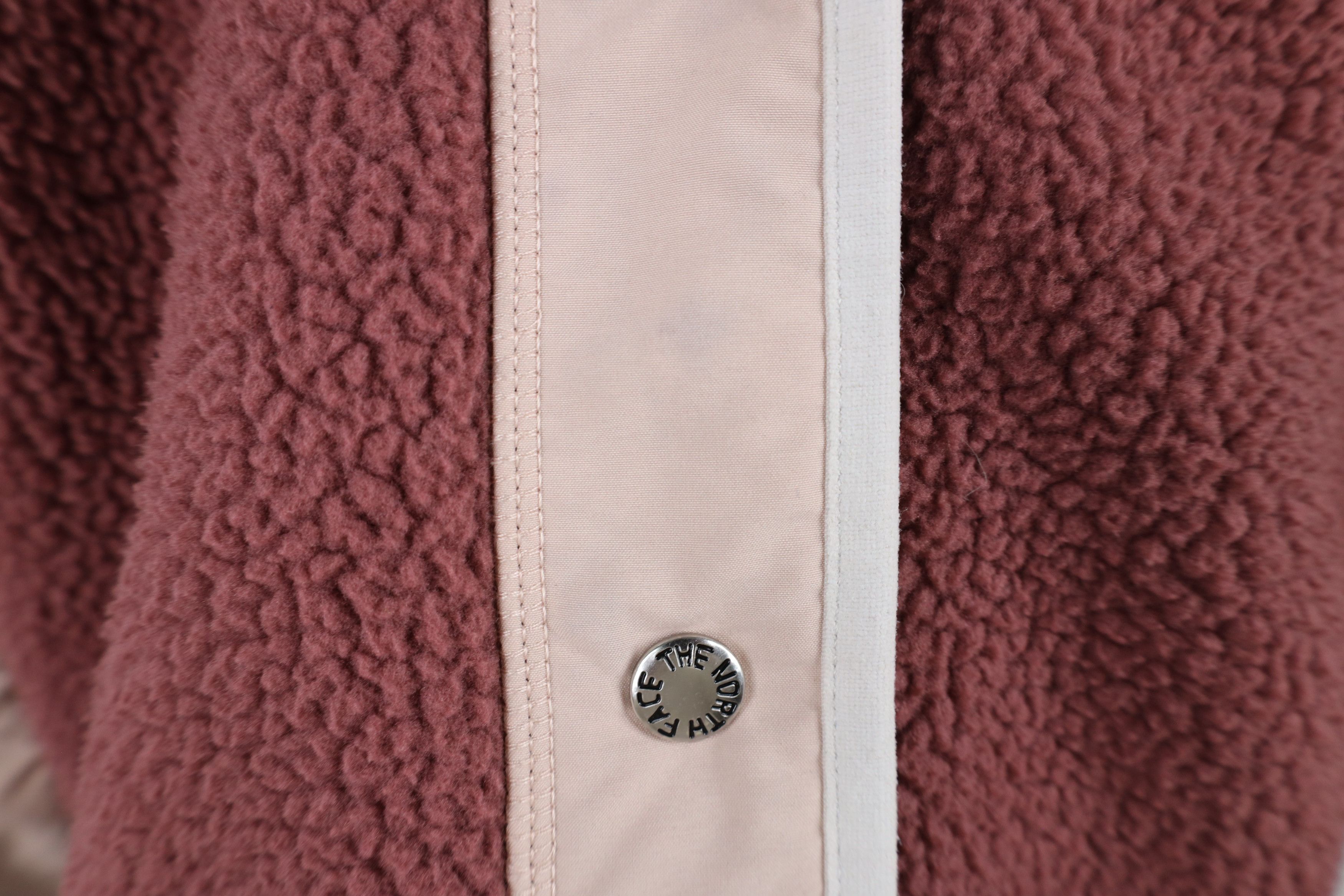The North Face × Vintage The North Face Spell Deep Pile Fleece Full Zip Jacket Pink Size S / US 4 / IT 40 - 7 Thumbnail